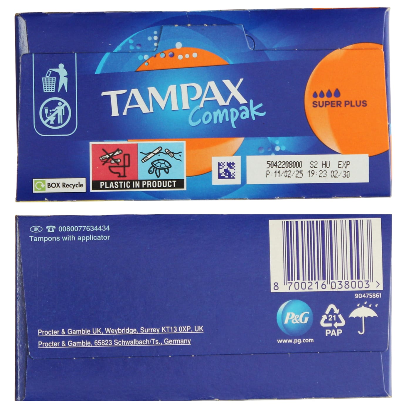 TAMPAX COMPAK SUPER PLUS 18'S £3.49 PMP
