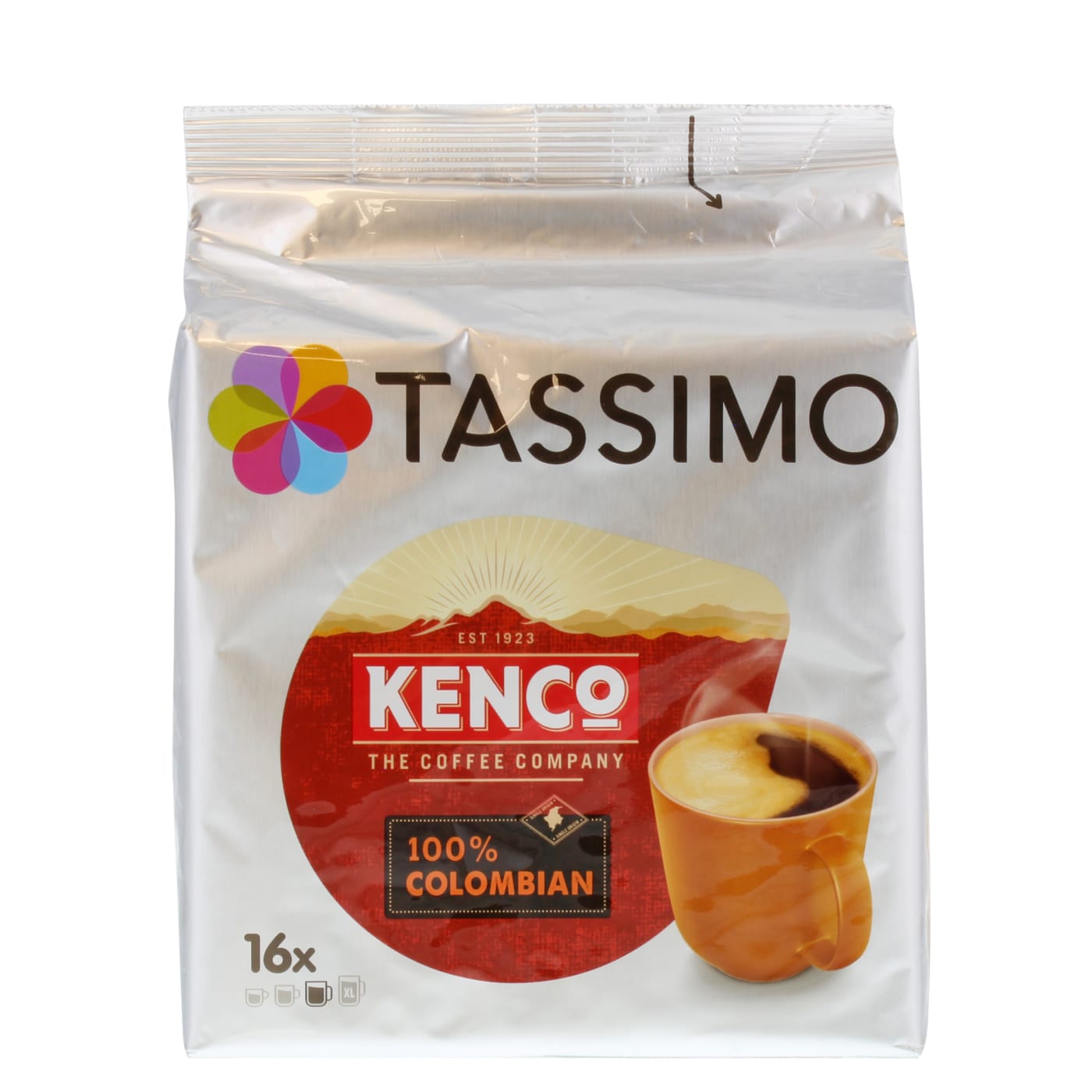 TASSIMO KENCO COLOMBIAN COFFEE PODS 16'S