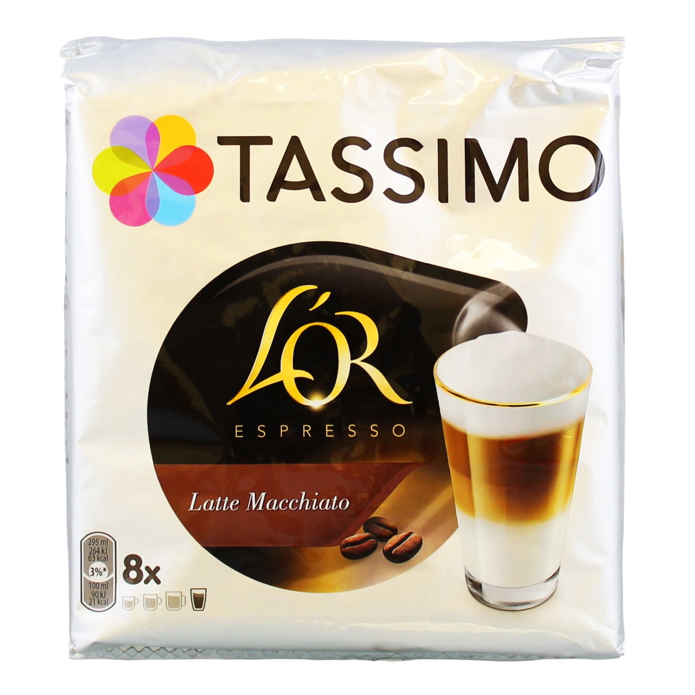 TASSIMO L'OR LATTE MACCHIATO COFFEE PODS 8'S
