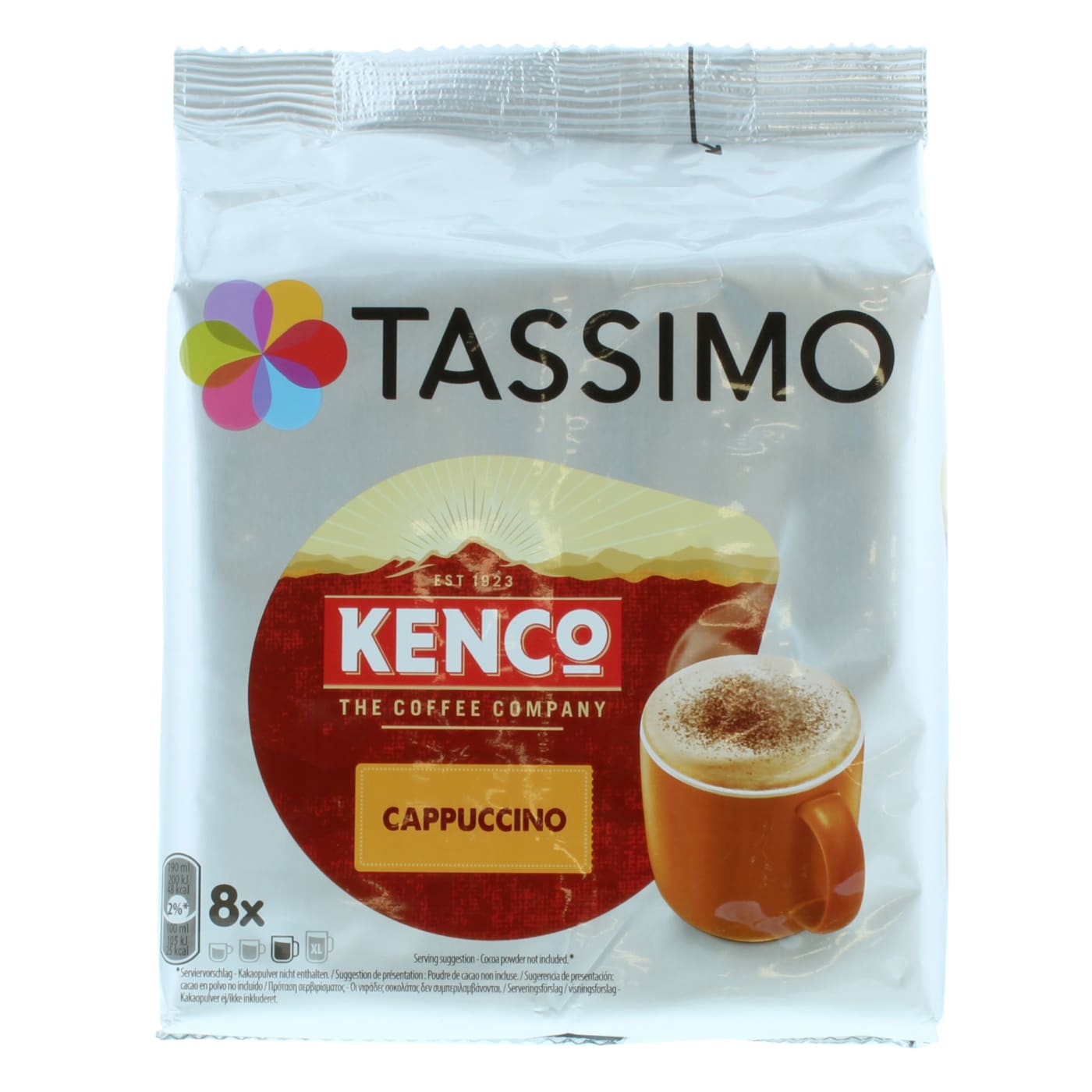 TASSIMO KENCO CAPPUCCINO COFFEE PODS 8'S