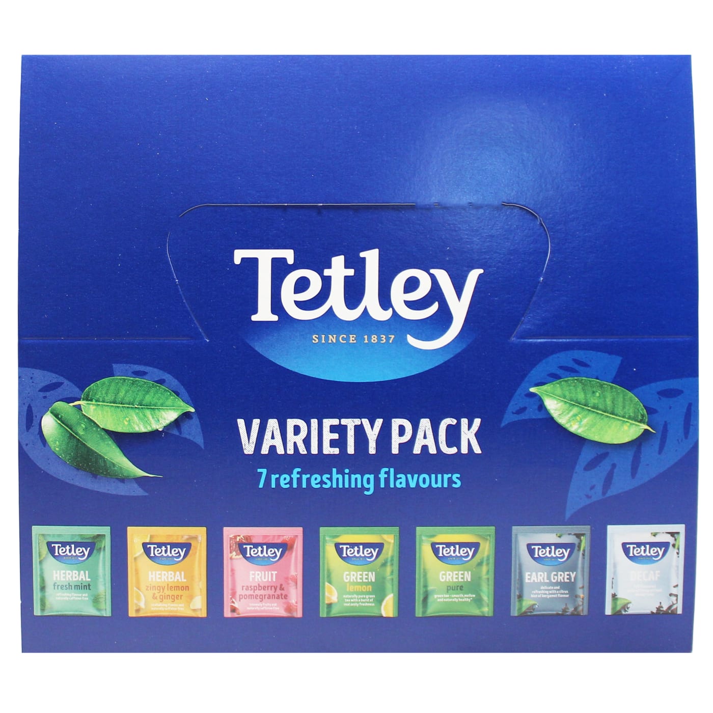 TETLEY TEA BAGS VARIETY PACK ENVELOPES 7 FLAVOURS 90'S