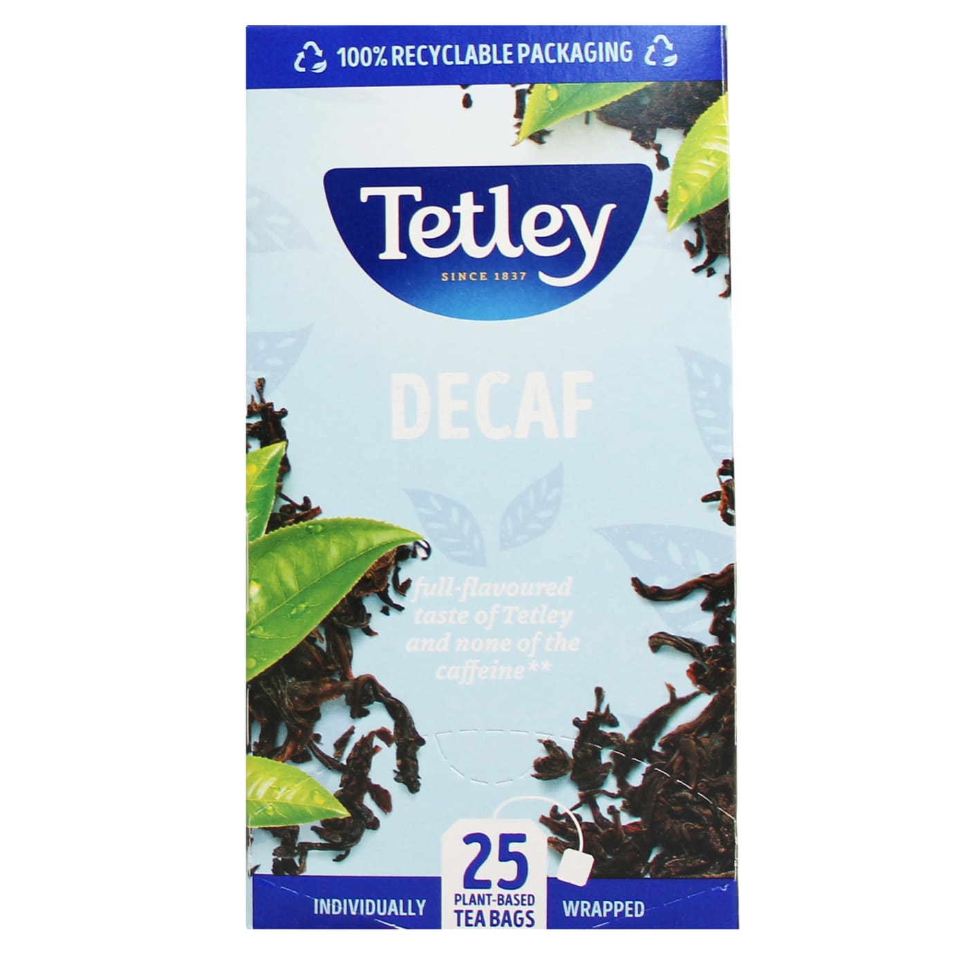 TETLEY TEA BAGS ENVELOPES DECAF 25'S