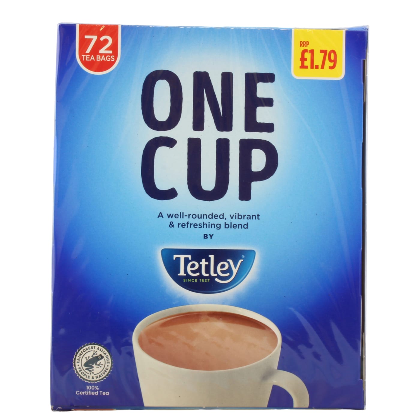 TETLEY ONE CUP TEA BAGS 72'S PMP £1.79
