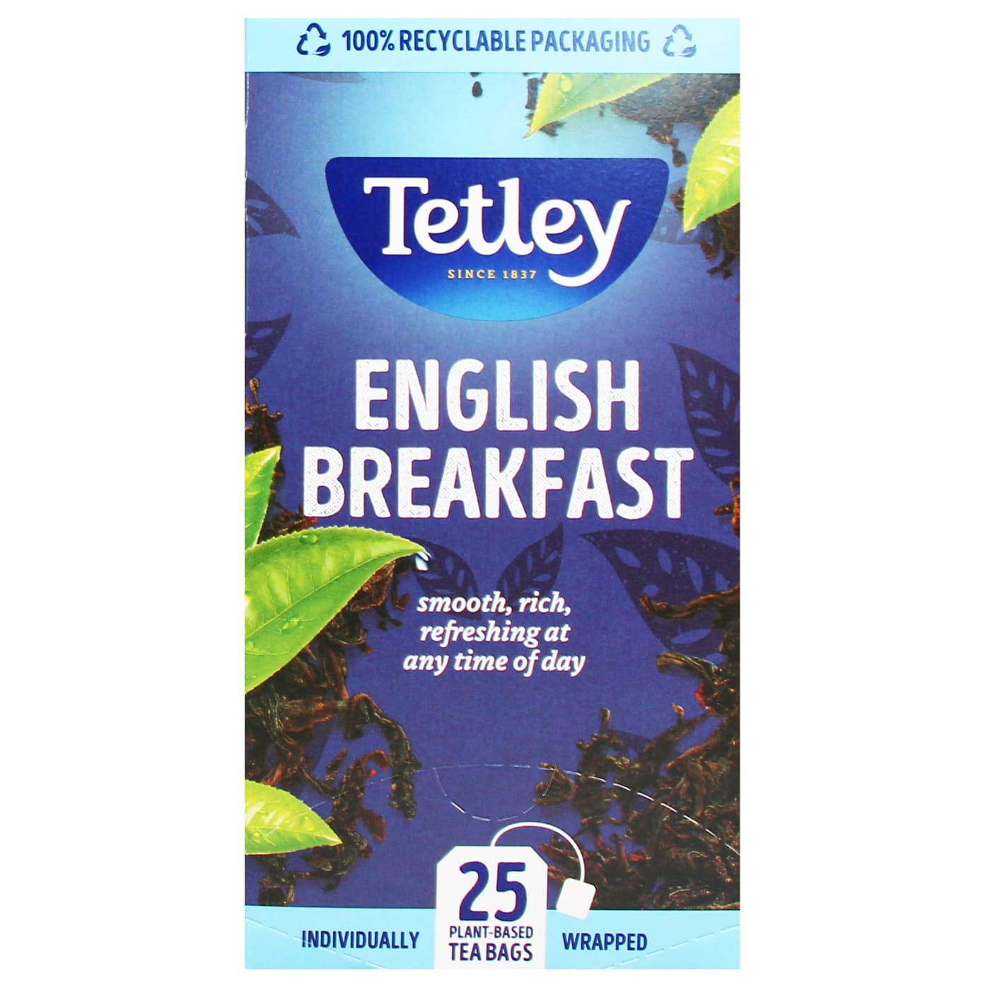 TETLEY TEA BAGS ENVELOPES ENGLISH BREAKFAST 25'S