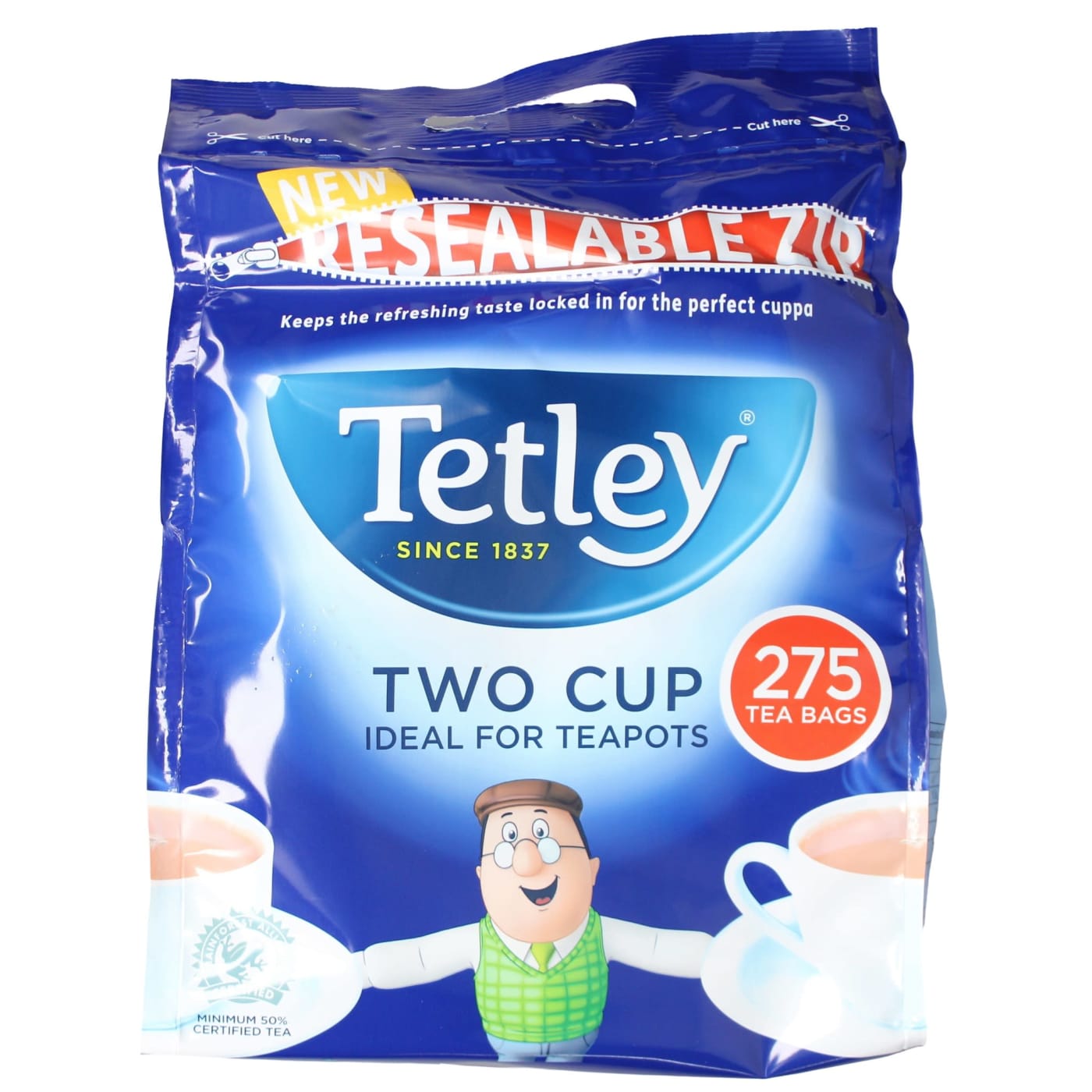 TETLEY TWO CUP TEA BAGS 275'S