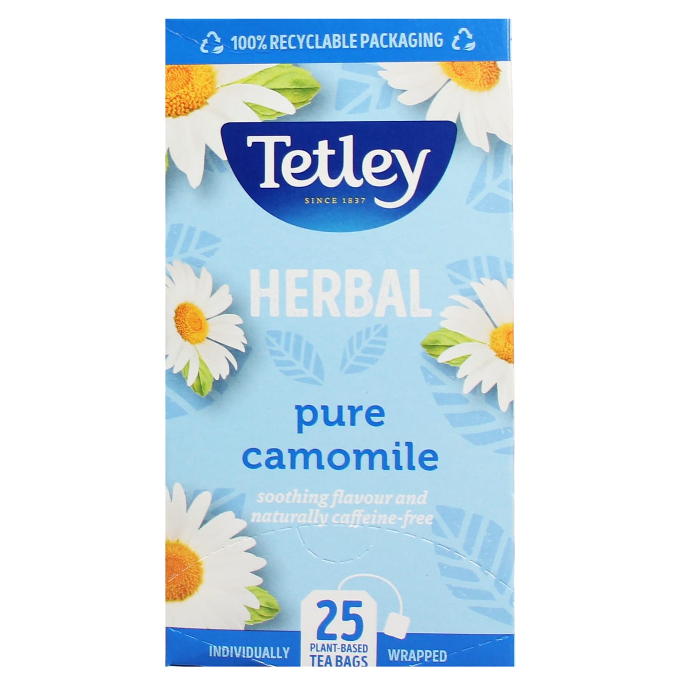 TETLEY TEA BAGS ENVELOPES PURE CAMOMILE 25'S