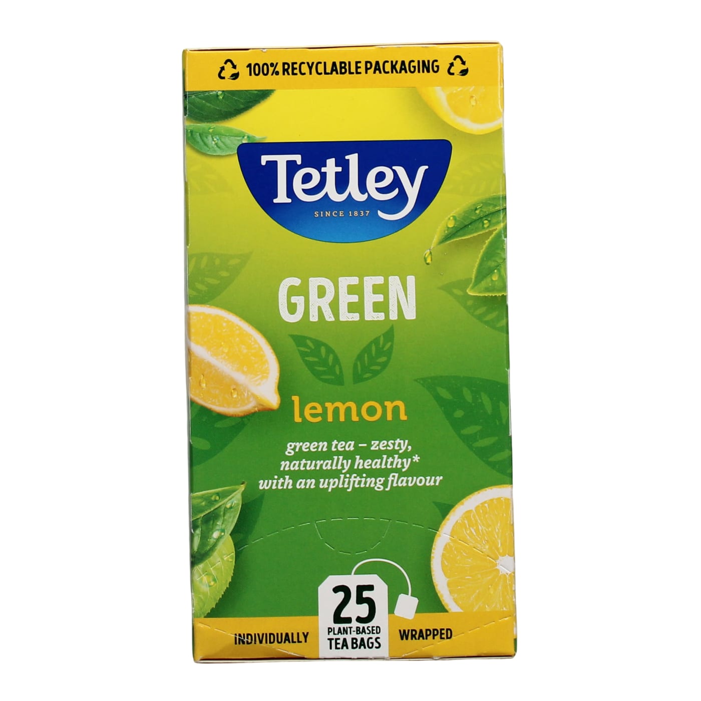TETLEY GREEN TEA BAGS WITH LEMON 25'S