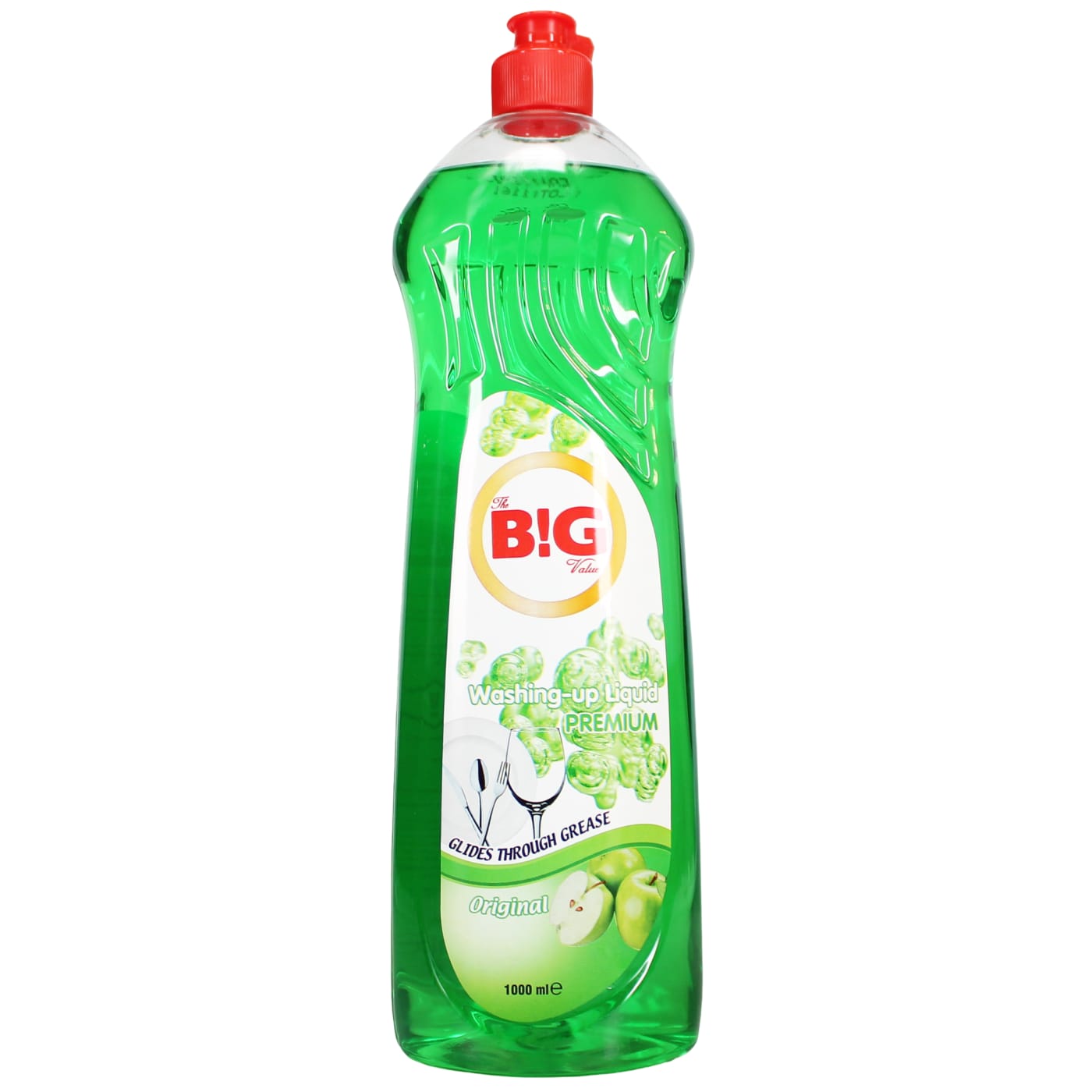 THE B!G VALUE 1L WASHING UP LIQUID PREMIUM ORIGINAL APPLE