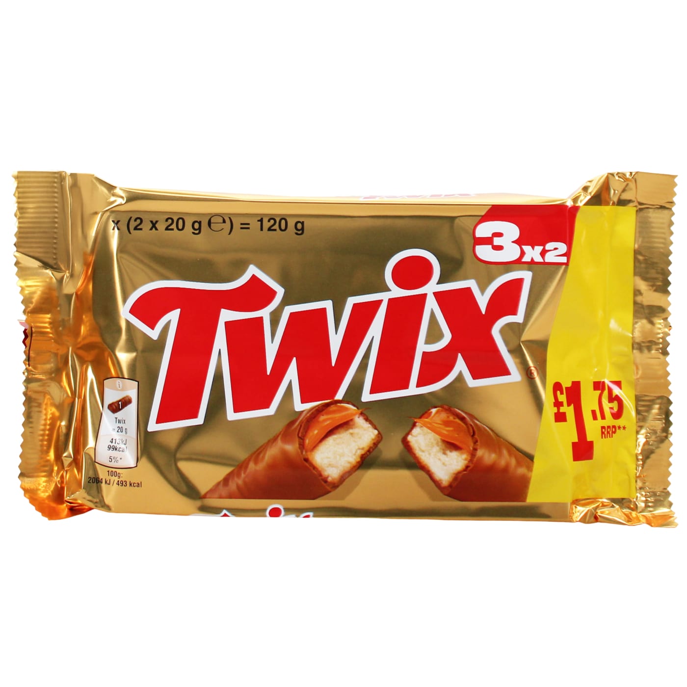 TWIX TWIN 3X40G MULTIPACK PMP £1.75