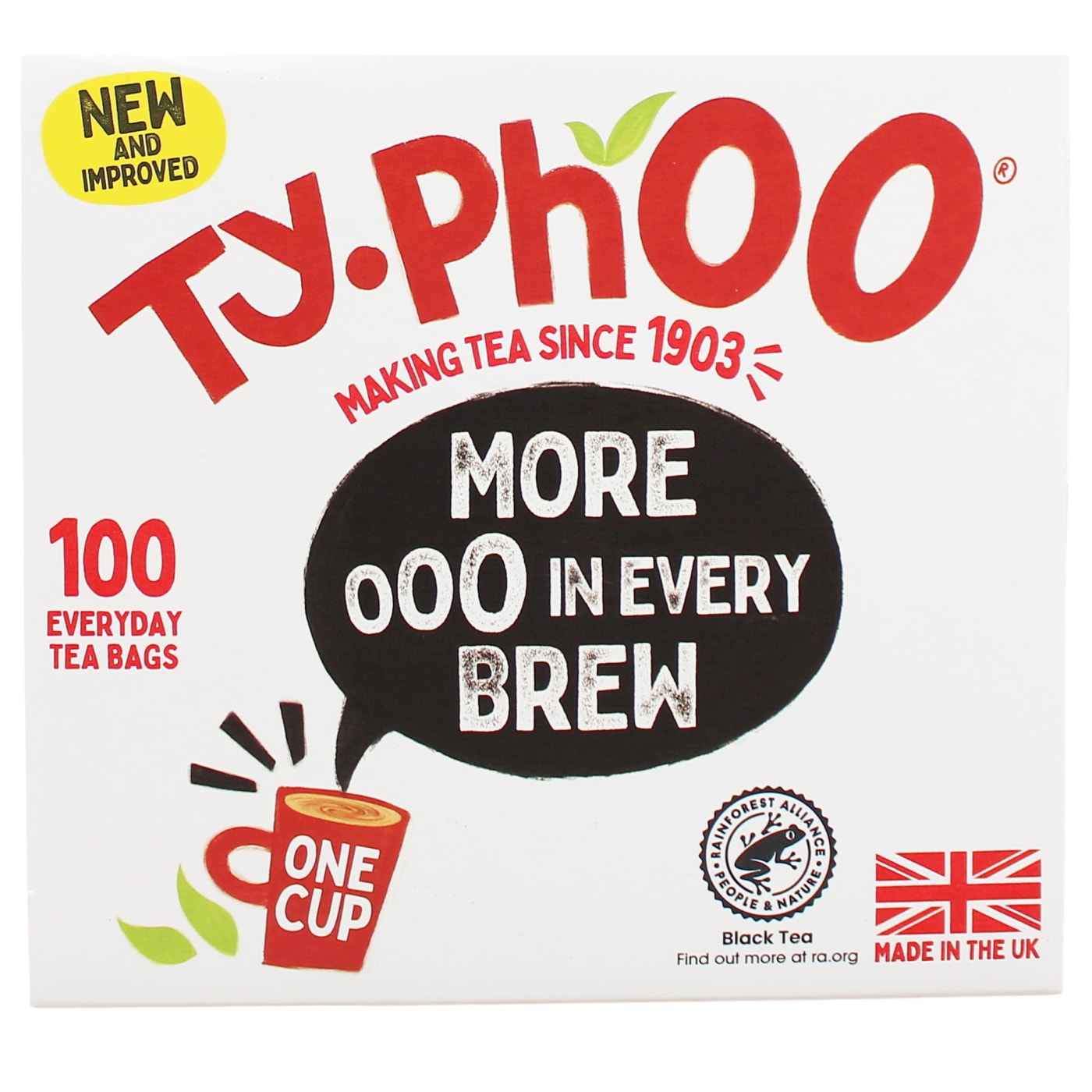 TYPHOO TEA BAGS ONE CUP 100'S