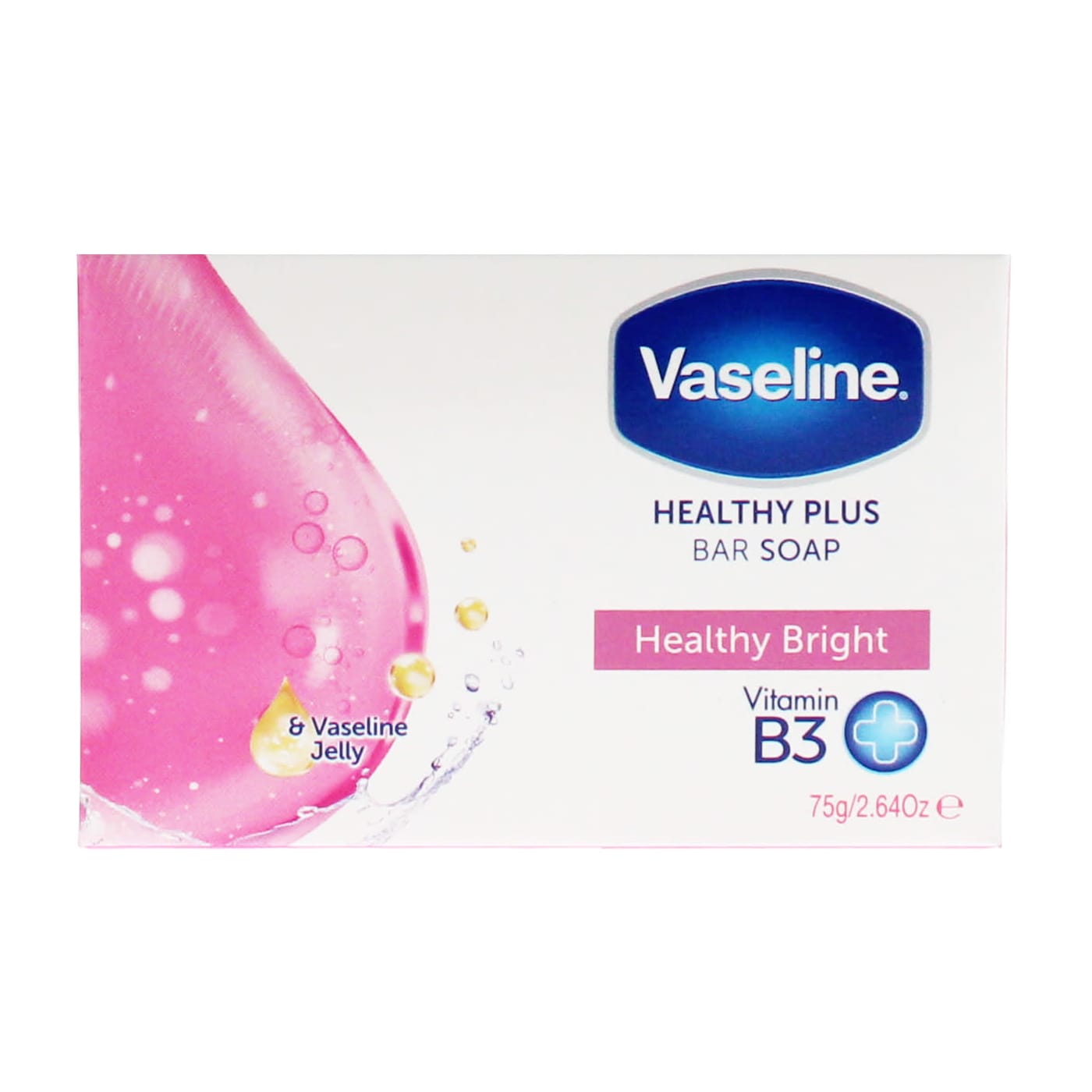 VASELINE HEALTHY PLUS 75G BAR SOAP HEALTHY BRIGHT VITAMIN B3