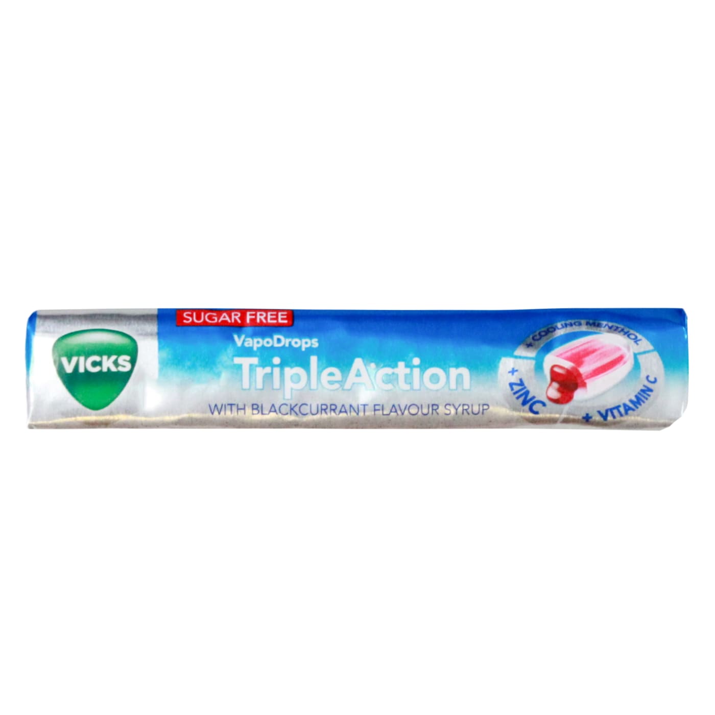 VICKS 42G TRIPLE ACTION THROAT SWEETS BLACKCURRANT