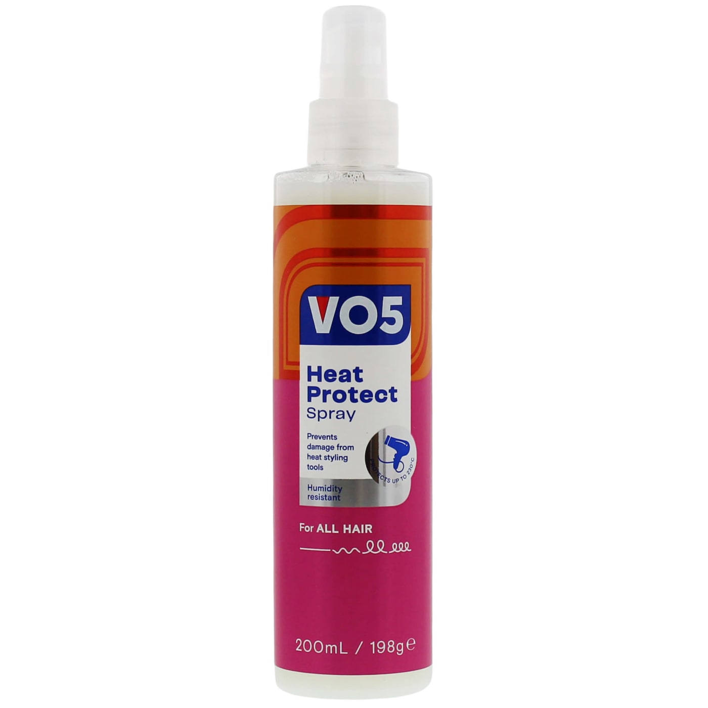 VO5 HAIR SPRAY HEAT PROTECTANT SPRAY (NEW PACK) 200ML