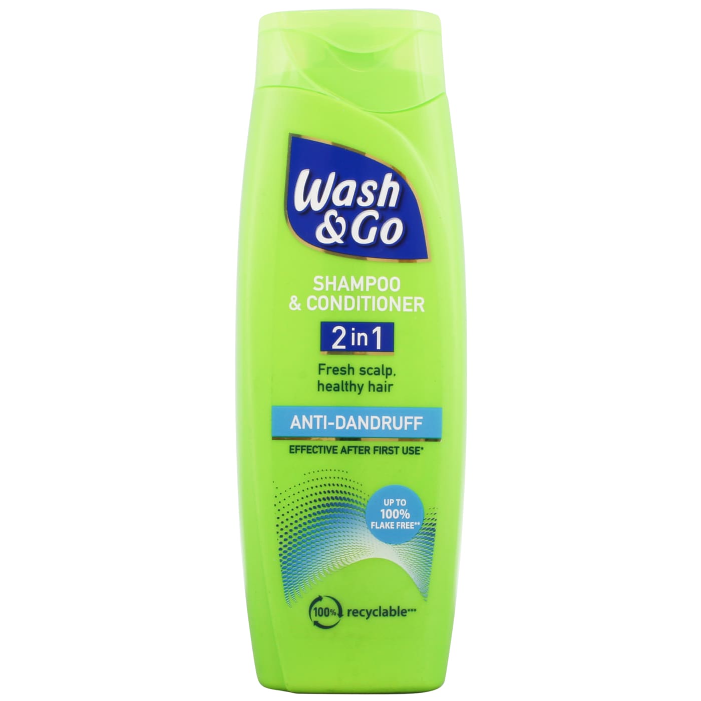 WASH & GO SHAMPOO & CONDITIONER 2 IN 1 ANTI DANDRUFF 400ML
