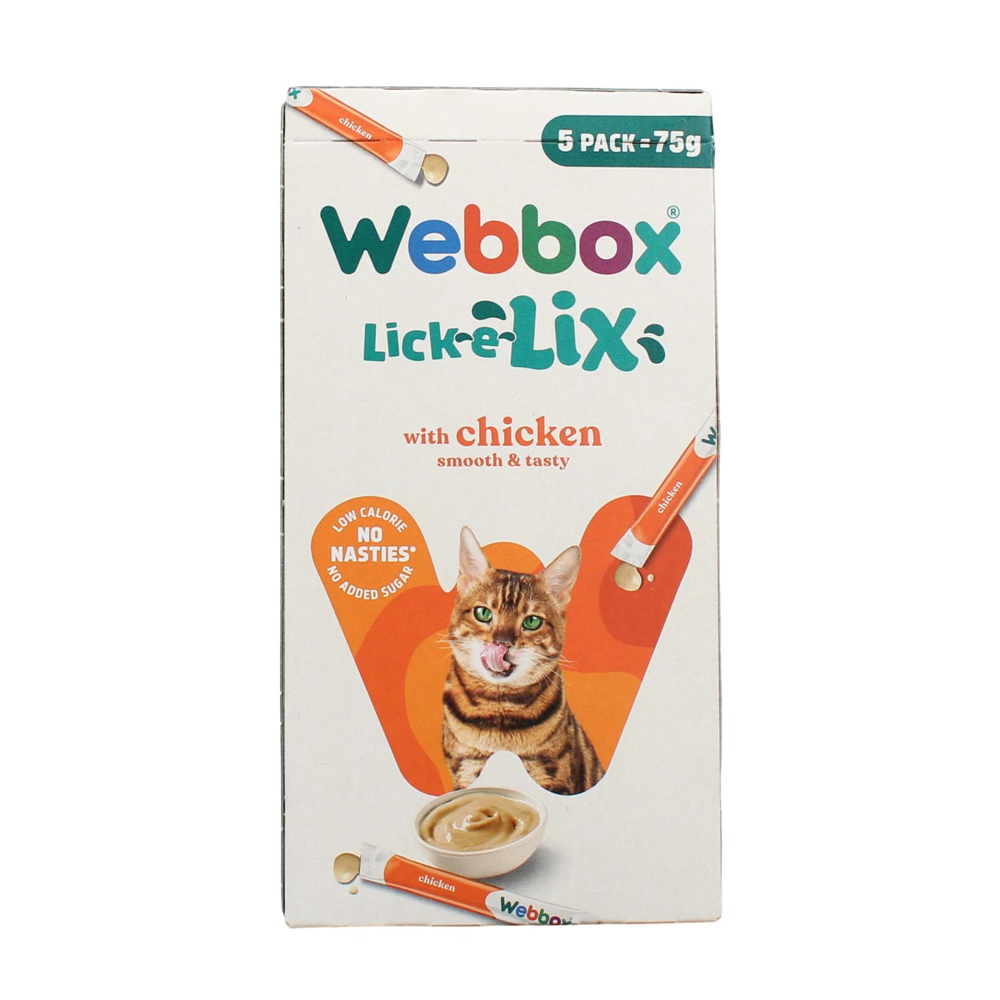 WEBBOX CATS LICK-E-LIX CHICKEN 5'S