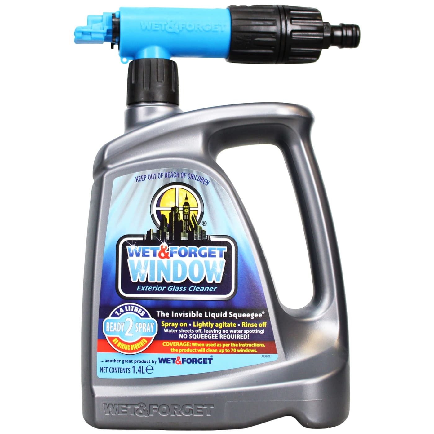 WET & FORGET 1.4L WINDOW EXTERIOR GLASS CLEANER ECOM