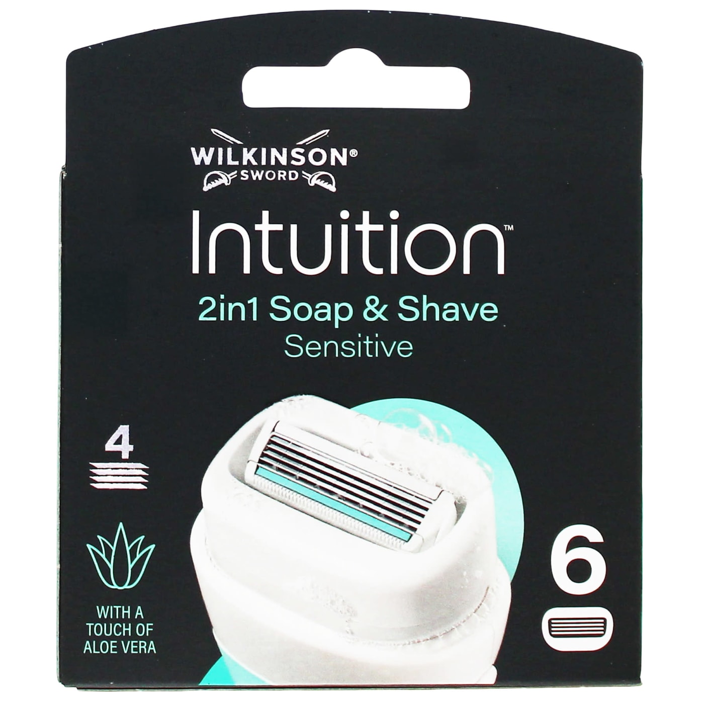 WILKINSON SWORD INTUITION 2IN1 BLADES SENSITIVE CARE 6'S