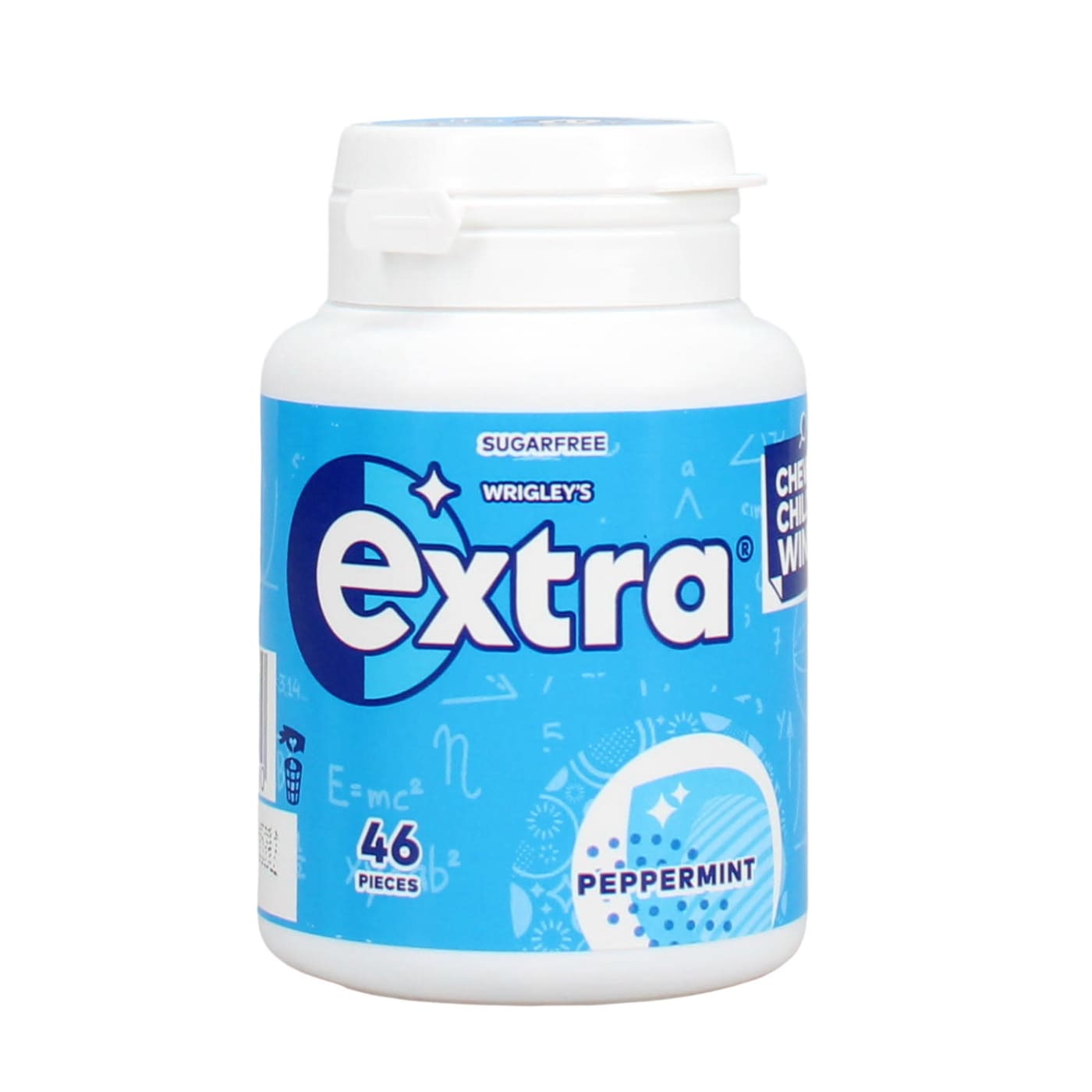 WRIGLEY'S EXTRA 64G CHEWING GUM BOTTLE PEPPERMINT SUGARFREE 46'S PROMO PACK