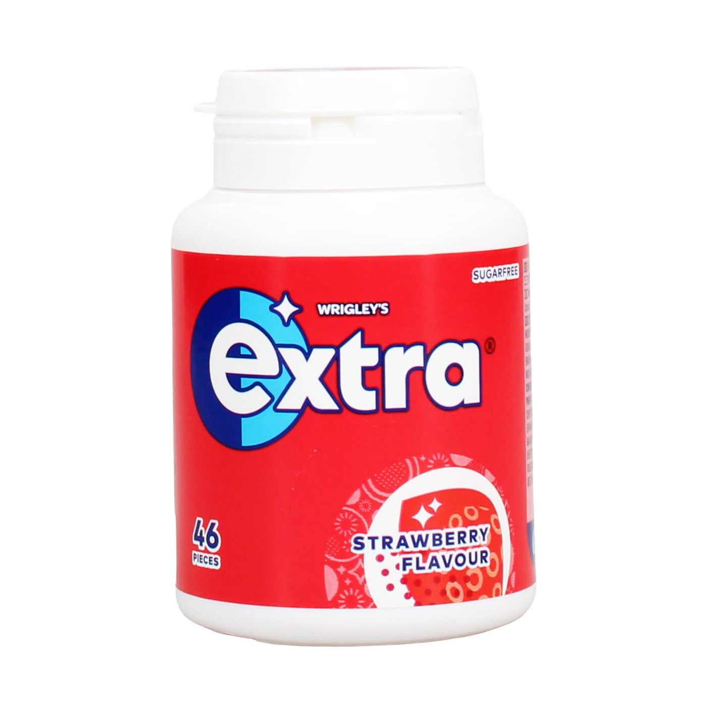 WRIGLEY'S EXTRA 64G CHEWING GUM BOTTLE STRAWBERRY 46'S