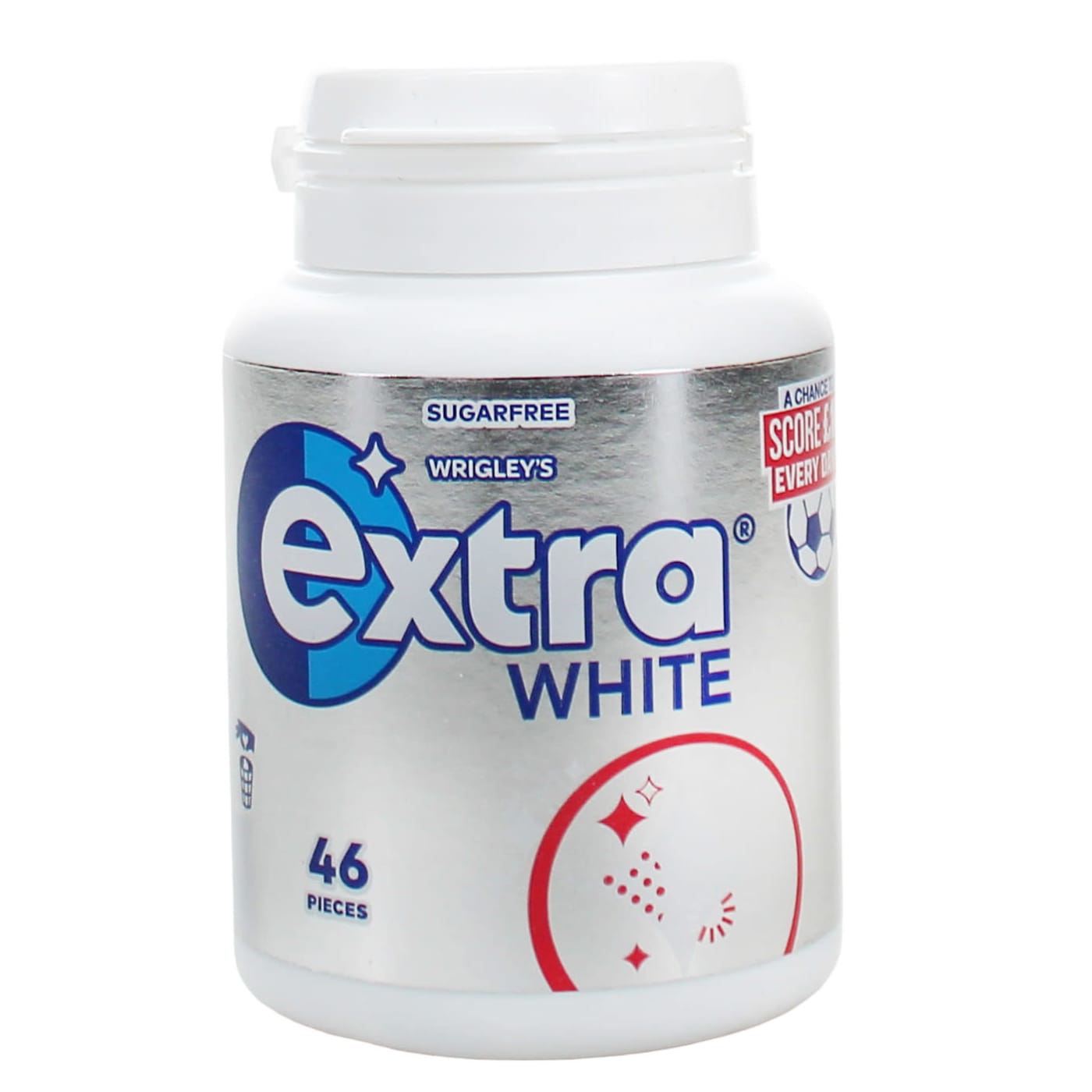 WRIGLEY'S EXTRA 64G CHEWING GUM BOTTLE WHITE SUGARFREE 46'S PROMO PACK