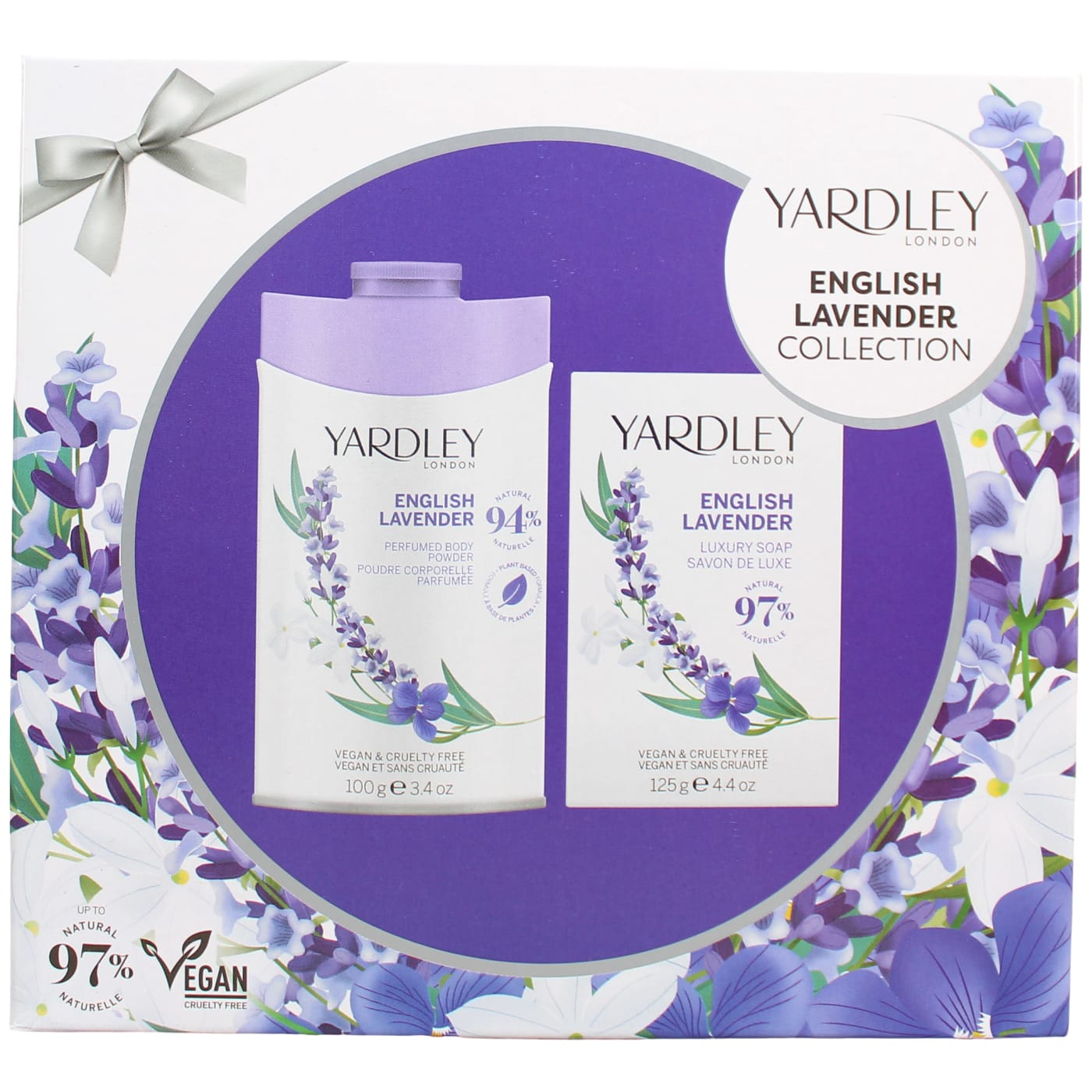YARDLEY ENGLISH LAVENDER SET 2PC (100G BODY POWDER & 125G SOAP)