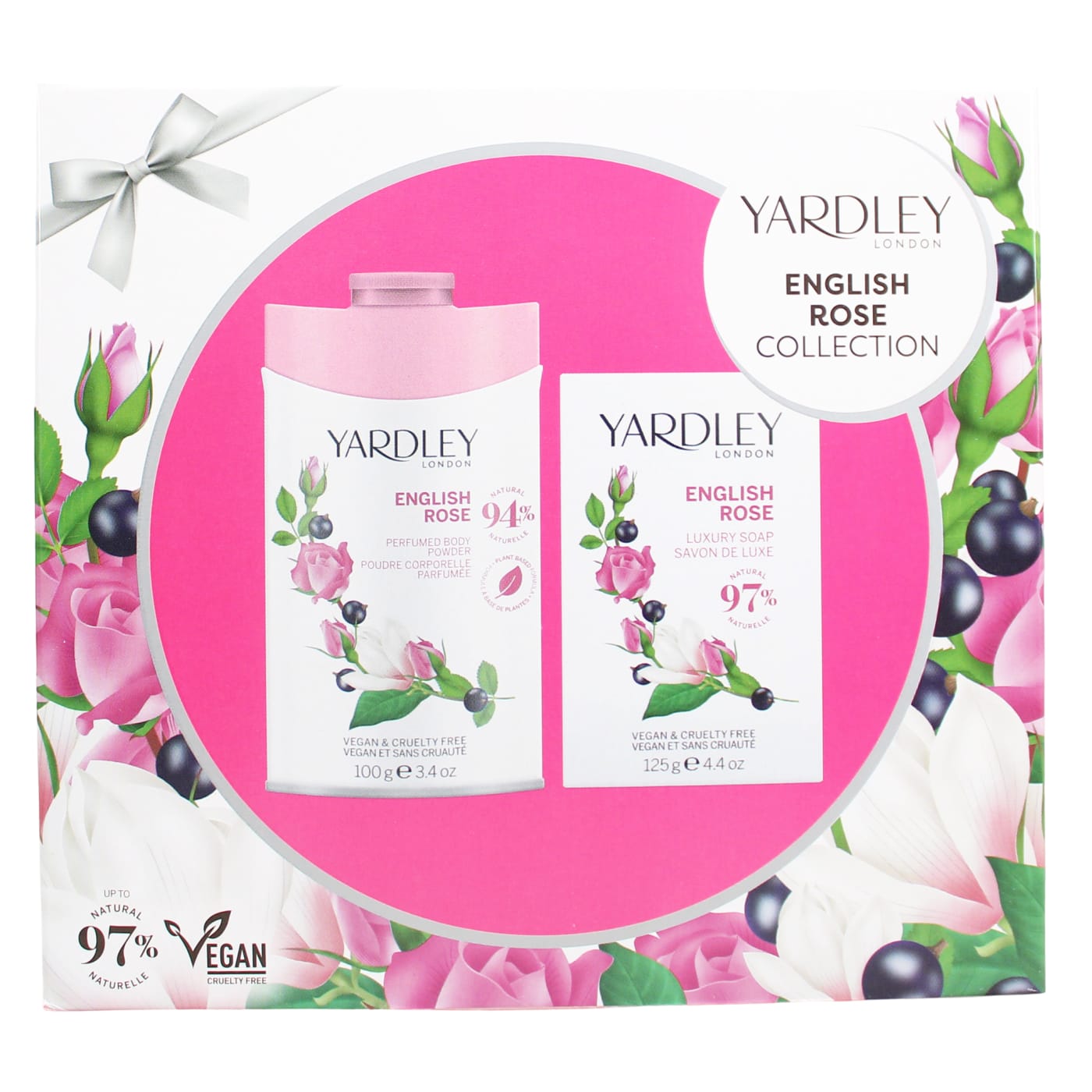 YARDLEY ENGLISH ROSE SET 2PC (100G BODY POWDER & 125G SOAP)