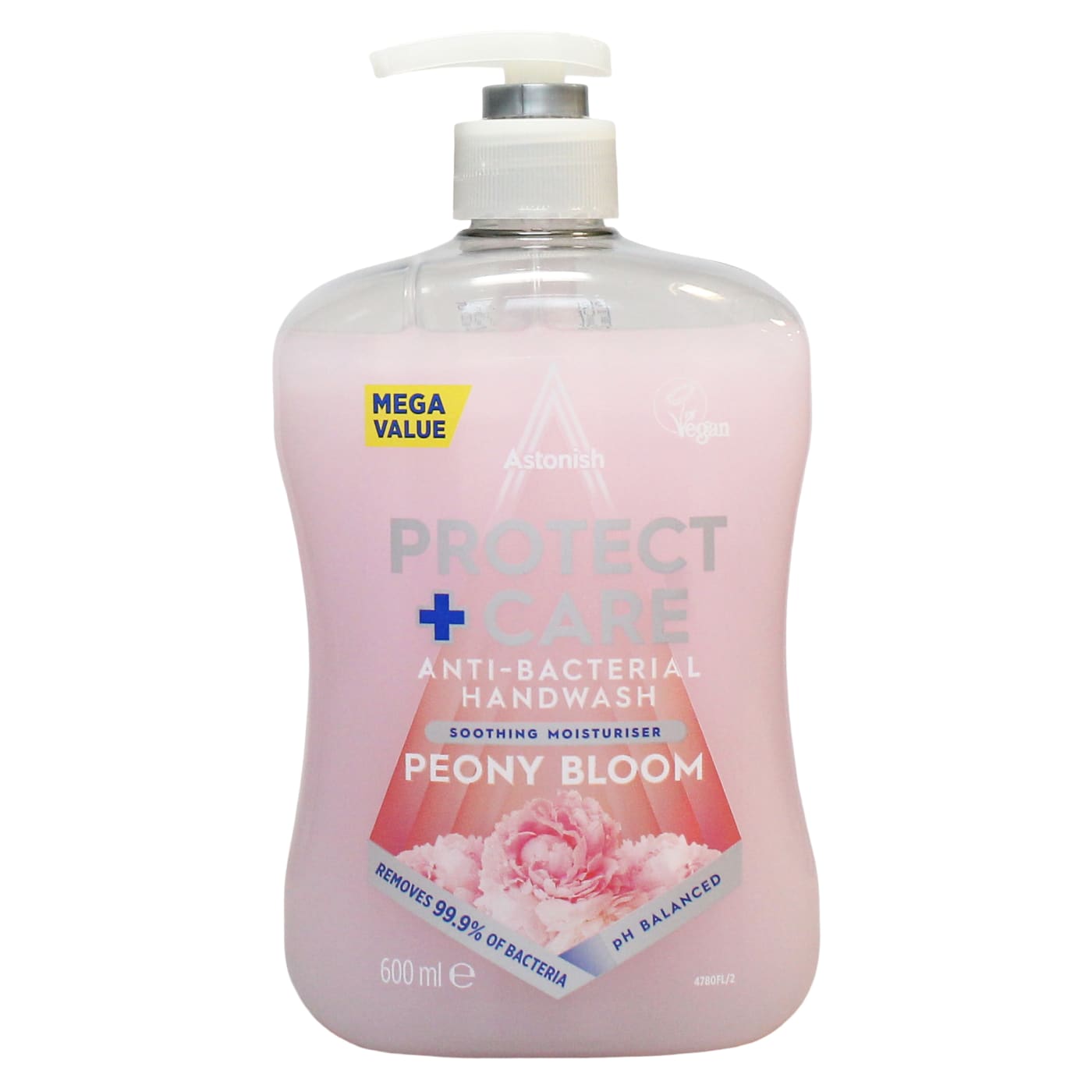 ASTONISH PROTECT + CARE HAND WASH PEONY BLOOM 600ML