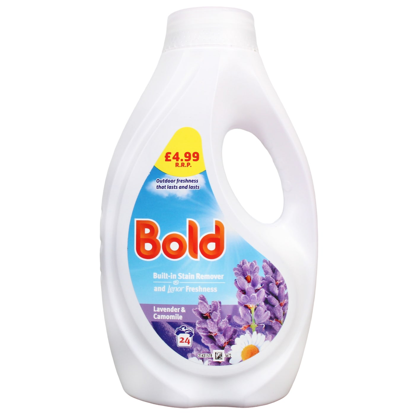 BOLD LIQUID LAVENDER & CAMOMILE 24 WASH PMP £4.99 744ML