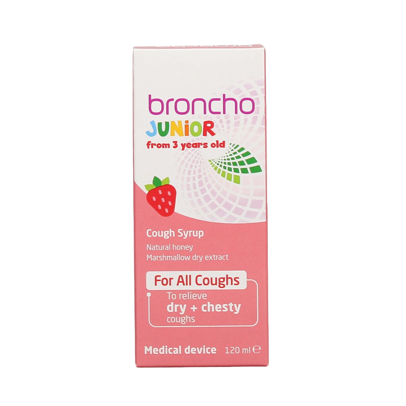 BRONCHOSTOP JUNIOR COUGH SYRUP NATURAL HONEY & MARSHMALLOW DRY EXTRACT 120ML