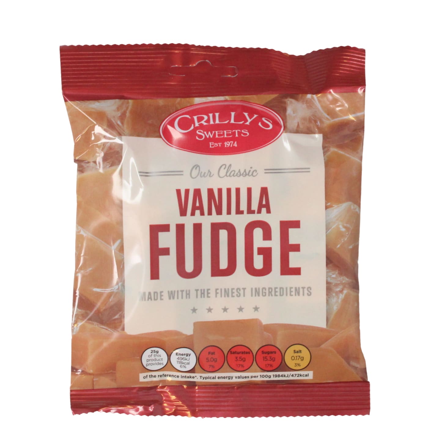 CRILLYS SWEETS 90G VANILLA FUDGE