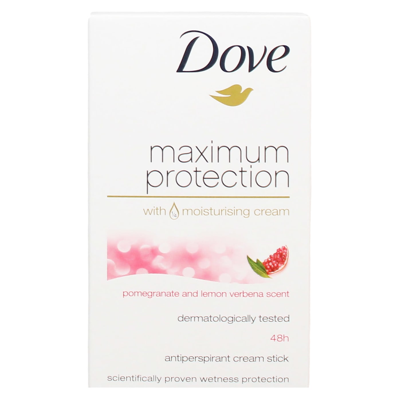 DOVE MAXIMUM PROTECTION ANTI PERSPIRANT STICK POMEGRANATE & LEMON 45ML