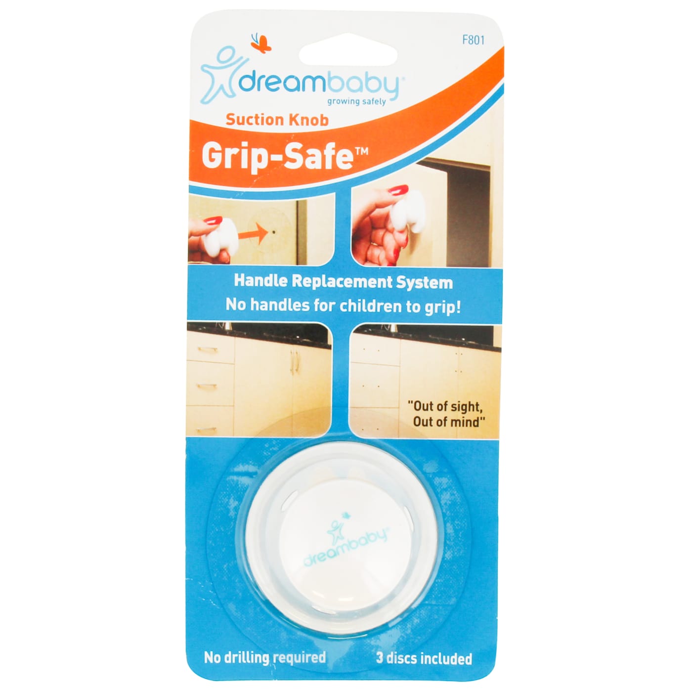 DREAMBABY GRIP SAFE SUCTION KNOB AND 3 DISKS