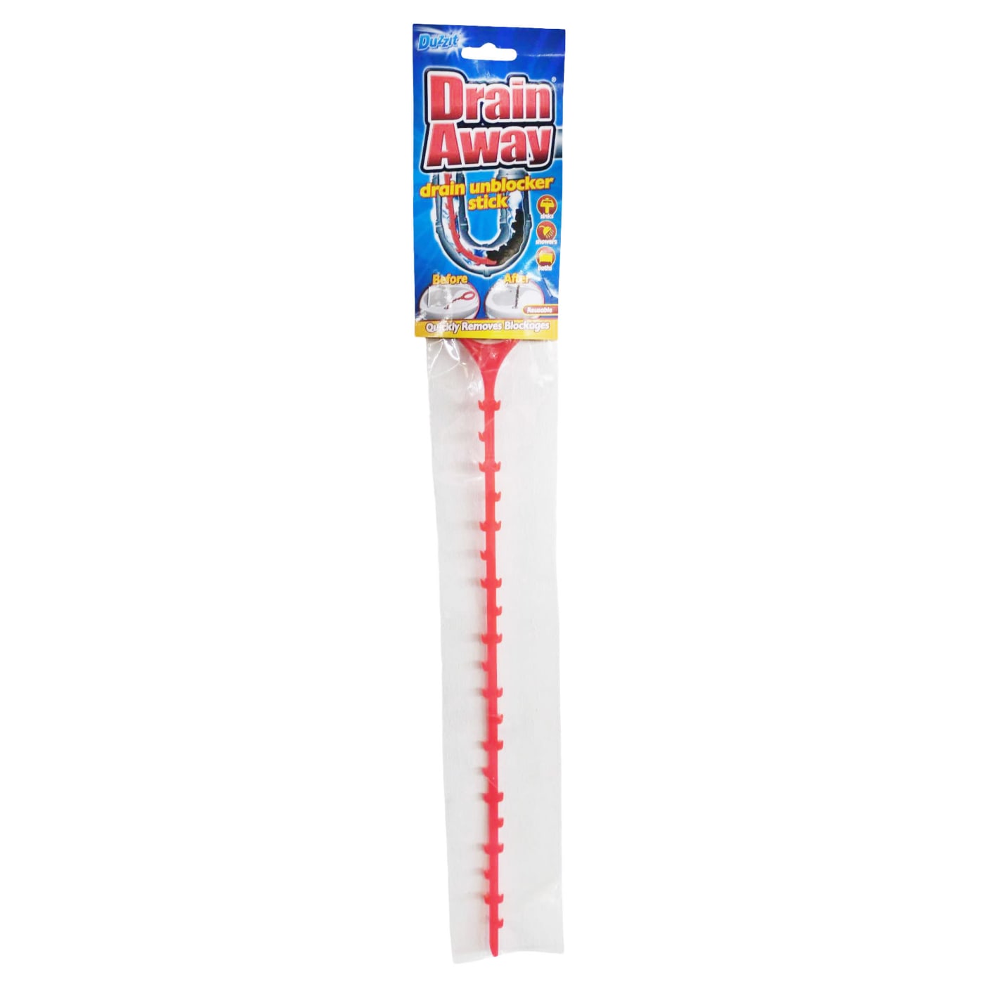 DUZZIT DRAIN AWAY DRAIN UNBLOCKER STICK