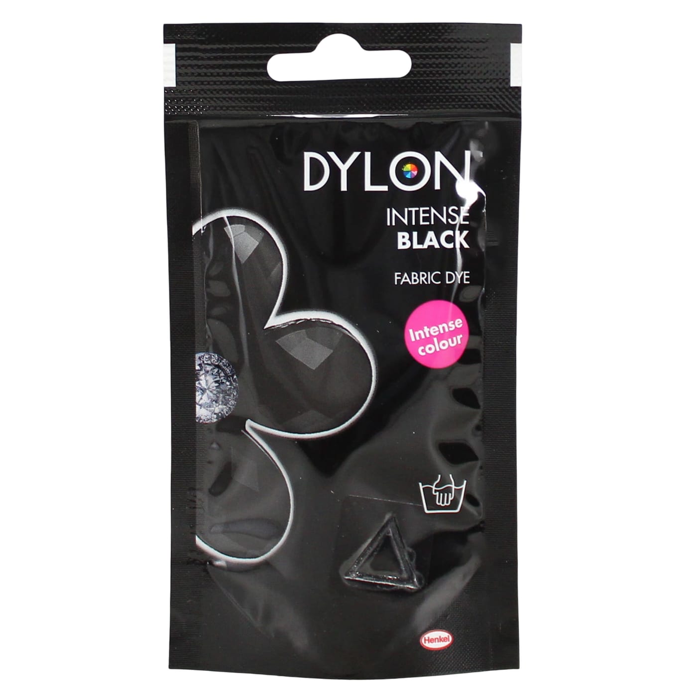 DYLON 50G HAND FABRIC DYE SACHET INTENSE BLACK 12