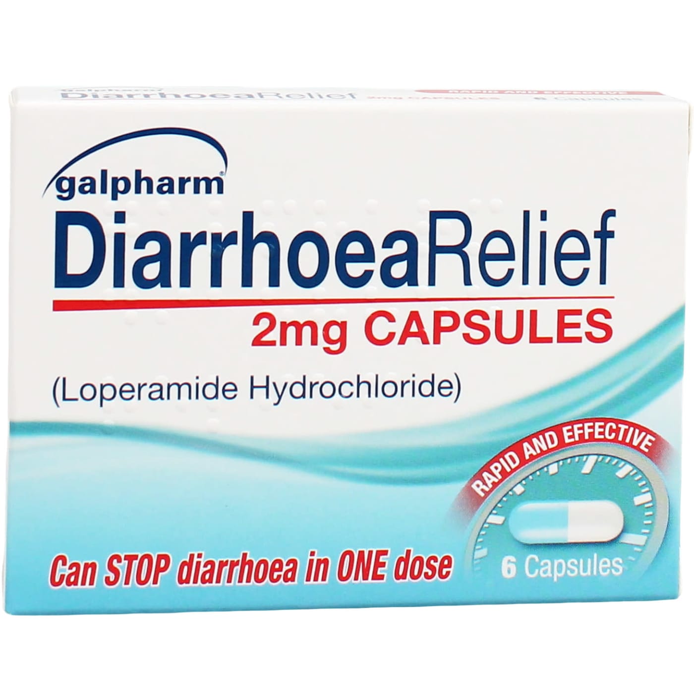 GALPHARM 2MG DIARRHOEA RELIEF CAPSULES 6'S