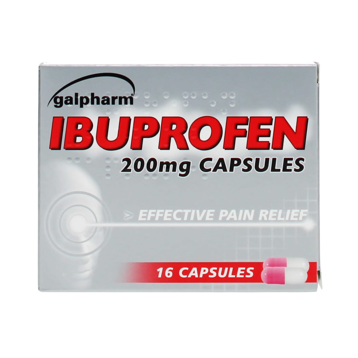 GALPHARM 200MG IBUPROFEN CAPSULES 16'S