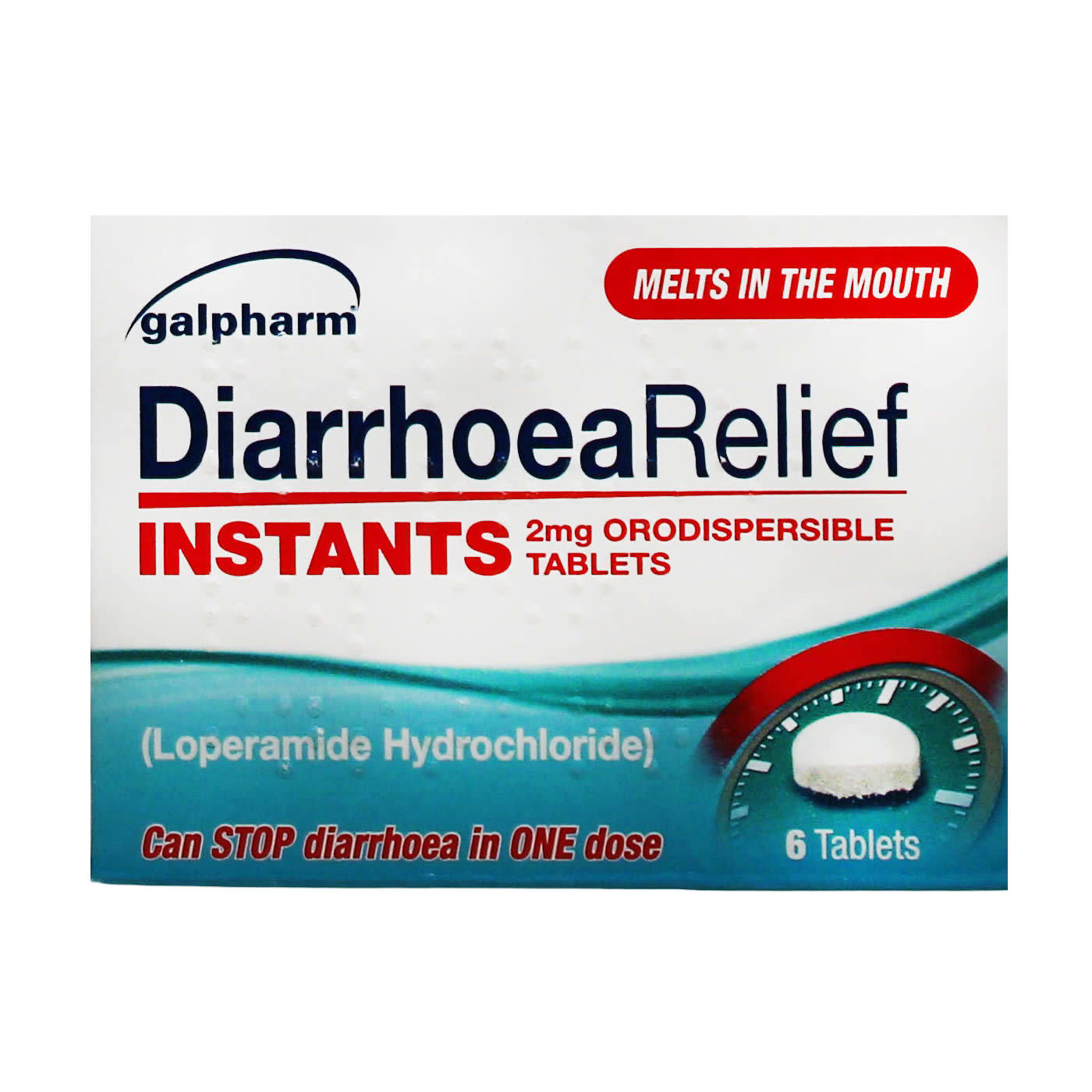 GALPHARM 2MG ORODISPERSIBLE INSTANTS DIARRHOEA RELIEF TABLETS 6'S