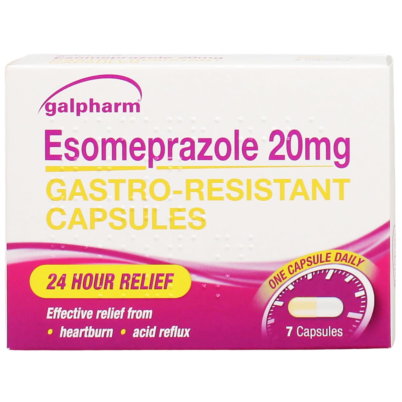 GALPHARM ESOMEPRAZOLE 20MG HEARTBURN RELIEF CAPLETS 7'S