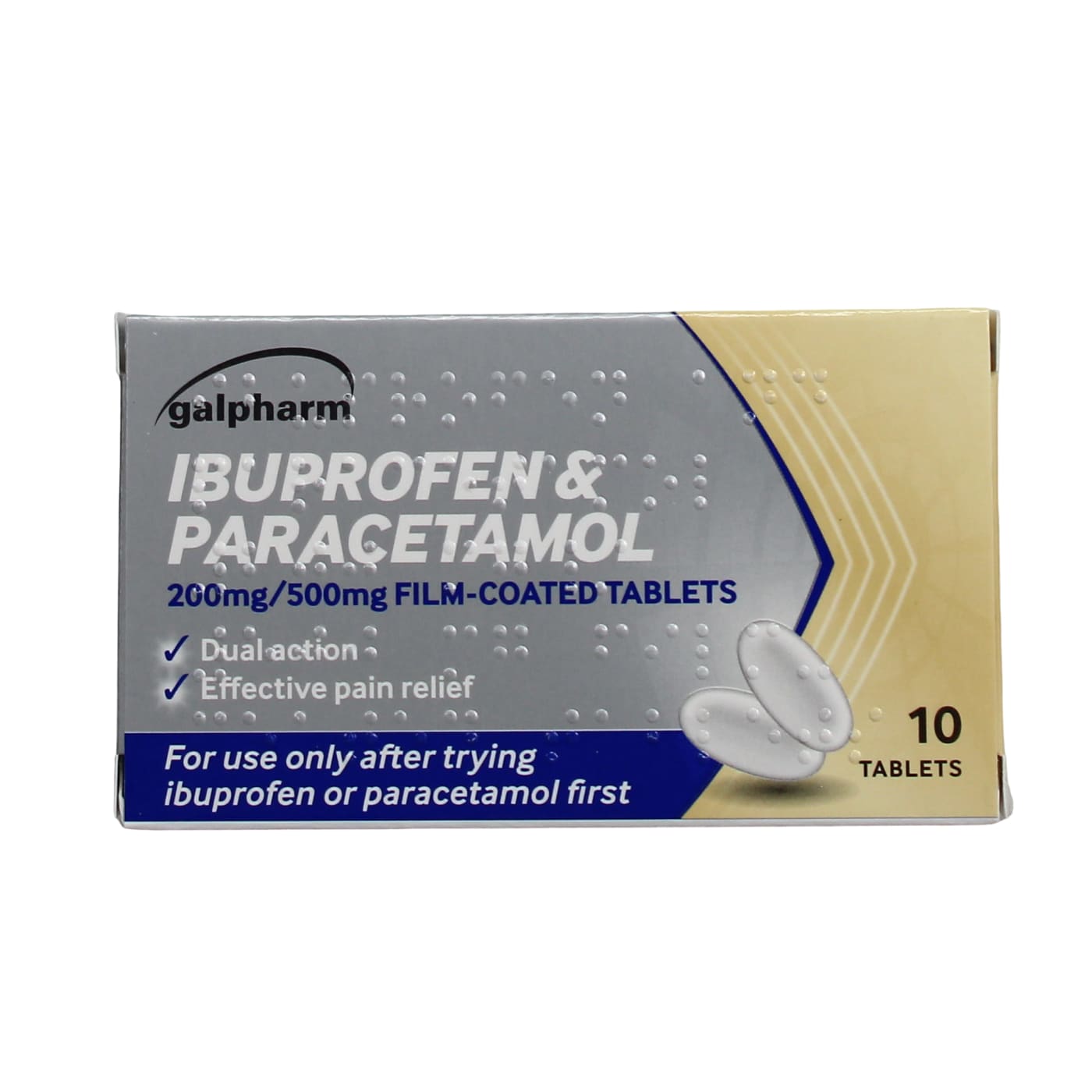GALPHARM DUAL ACTION IBUPROFEN/PARACETAMOL 10'S
