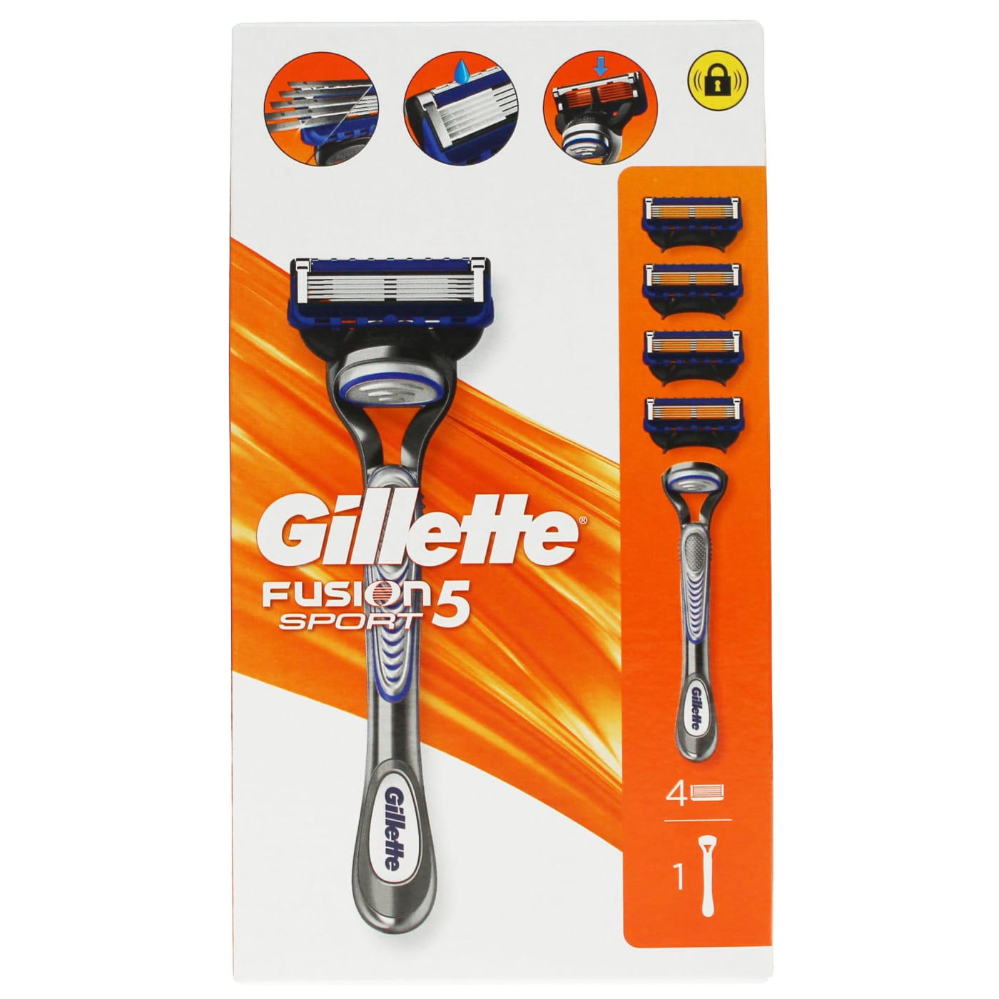 GILLETTE FUSION 5 SPORT STARTER PACK 1 RAZOR + 4 REFILLS