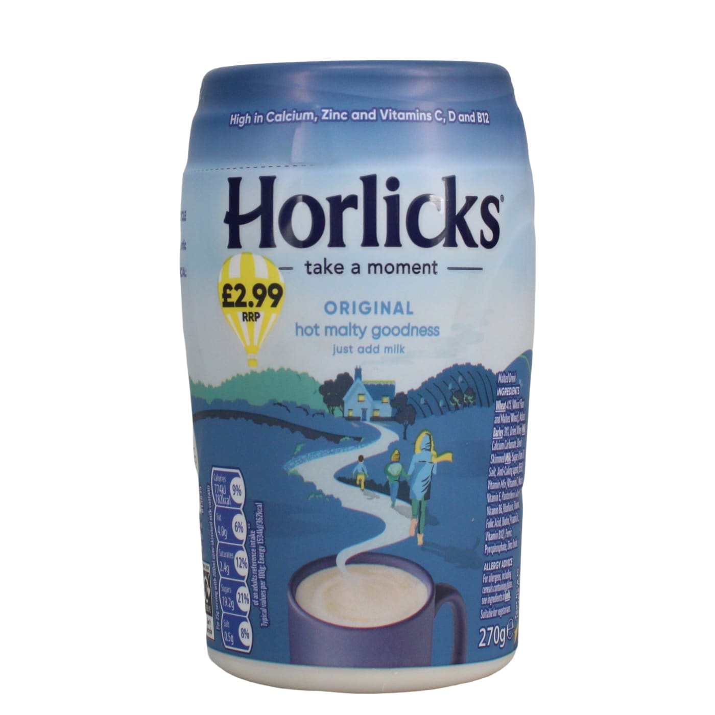 HORLICKS 270G ORIGINAL MALT PMP £2.99