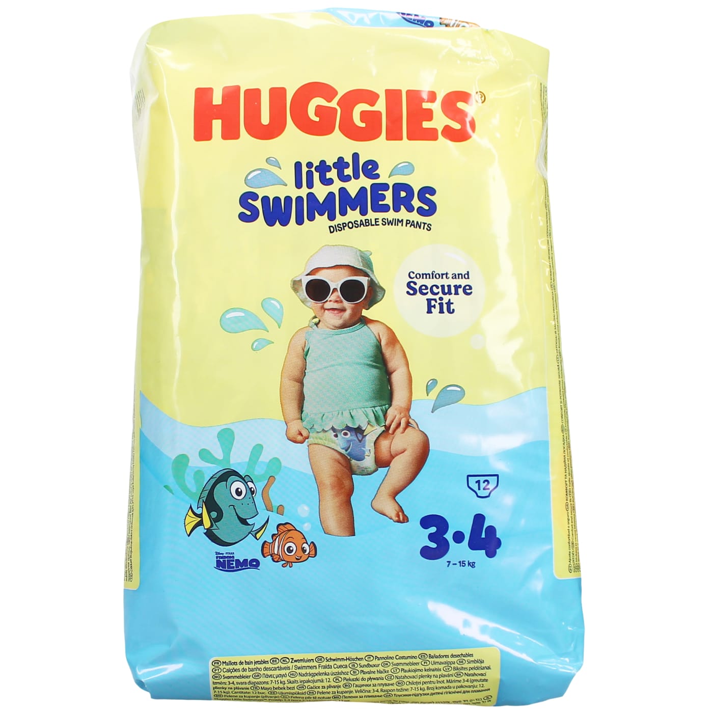 HUGGIES LITTLE SWIMMERS MEDIUM SIZE 3-4 12'S