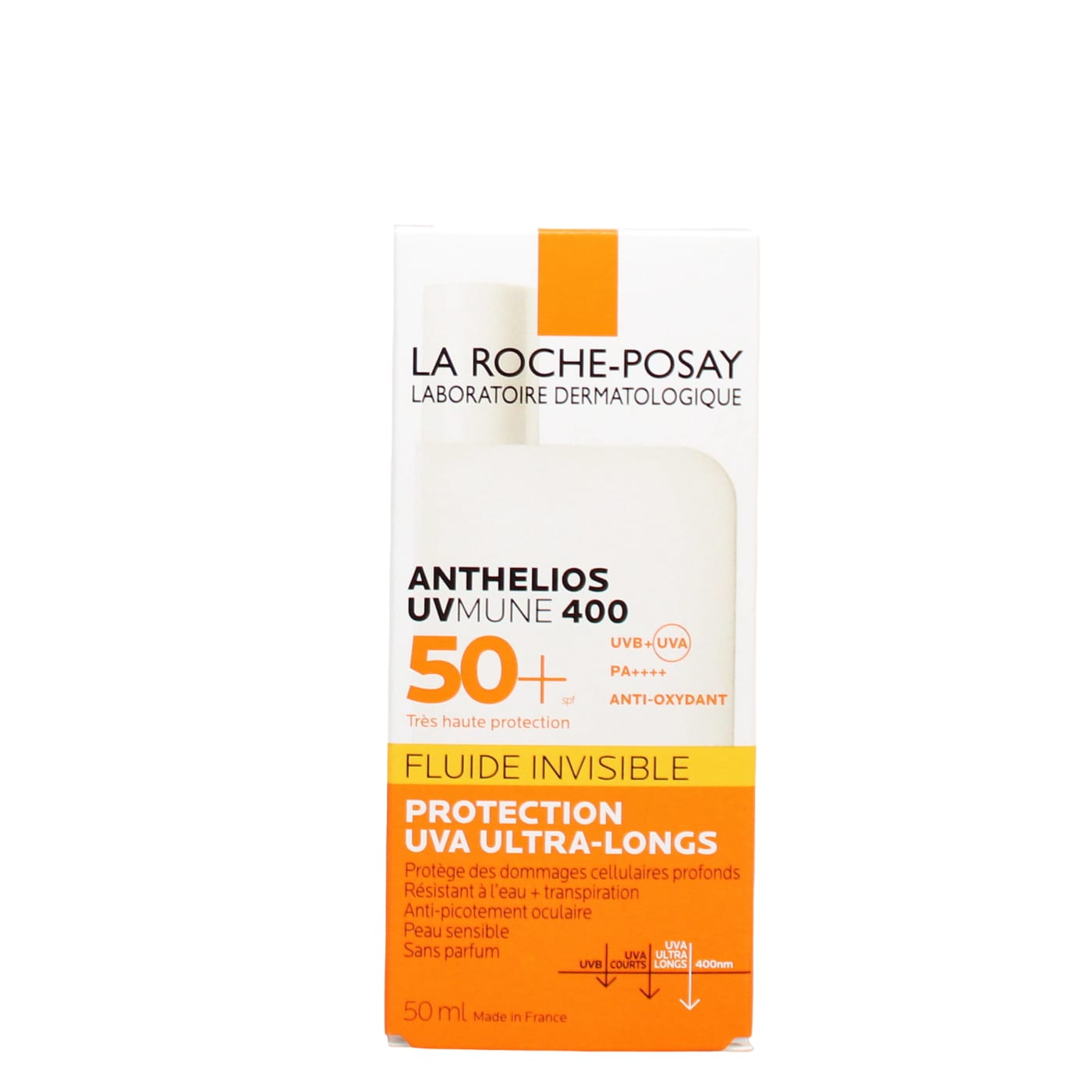LA ROCHE POSAY SUN CREAM ANTHELIOS UVMUNE 400 INVISIBLE FLUID NON-PERFUMED SPF50+ 50ML