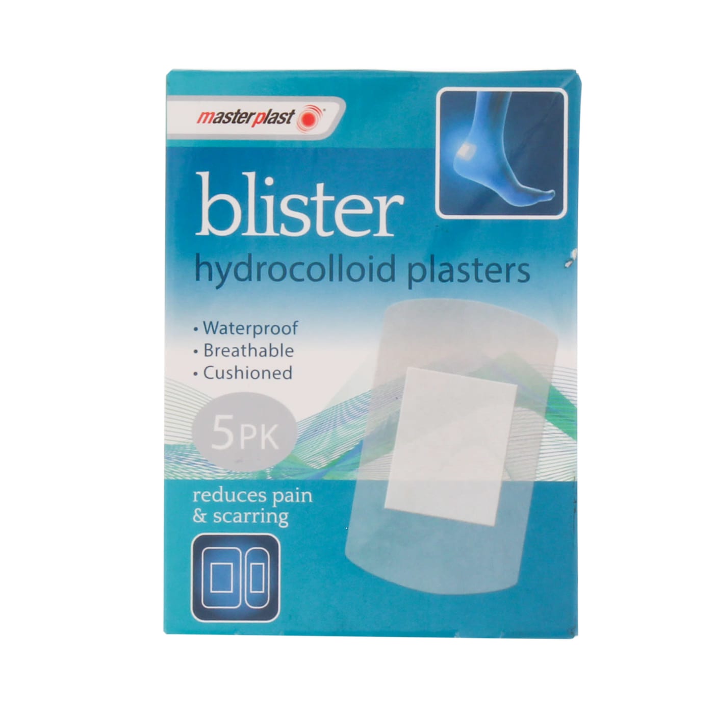 MASTERPLAST BLISTER HYDROCOLLOID PLASTERS 5 PACK