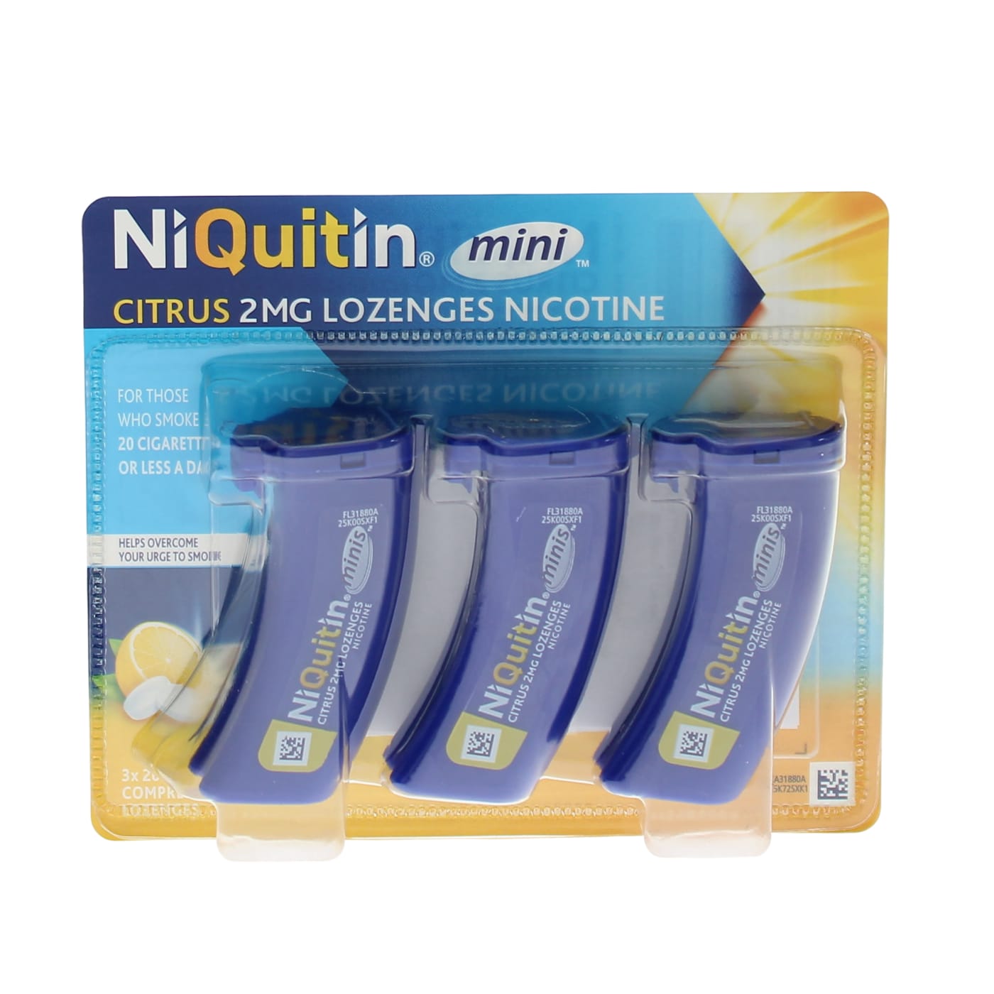 NIQUITIN NICOTINE LOZENGES 2MG MINI CITRUS 60S (5% VAT)