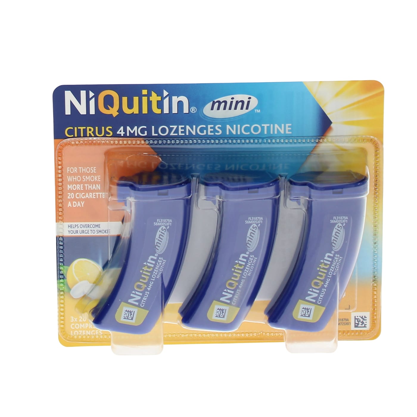 NIQUITIN NICOTINE LOZENGES 4MG MINI CITRUS 60S (5% VAT)