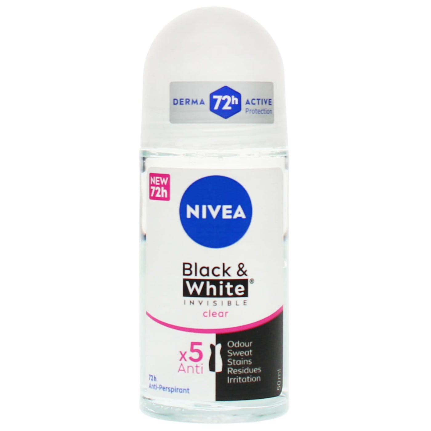 NIVEA ROLL ON ANTI PERSPIRANT INVISIBLE BLACK & WHITE ORIGINAL 48 HOUR 50ML
