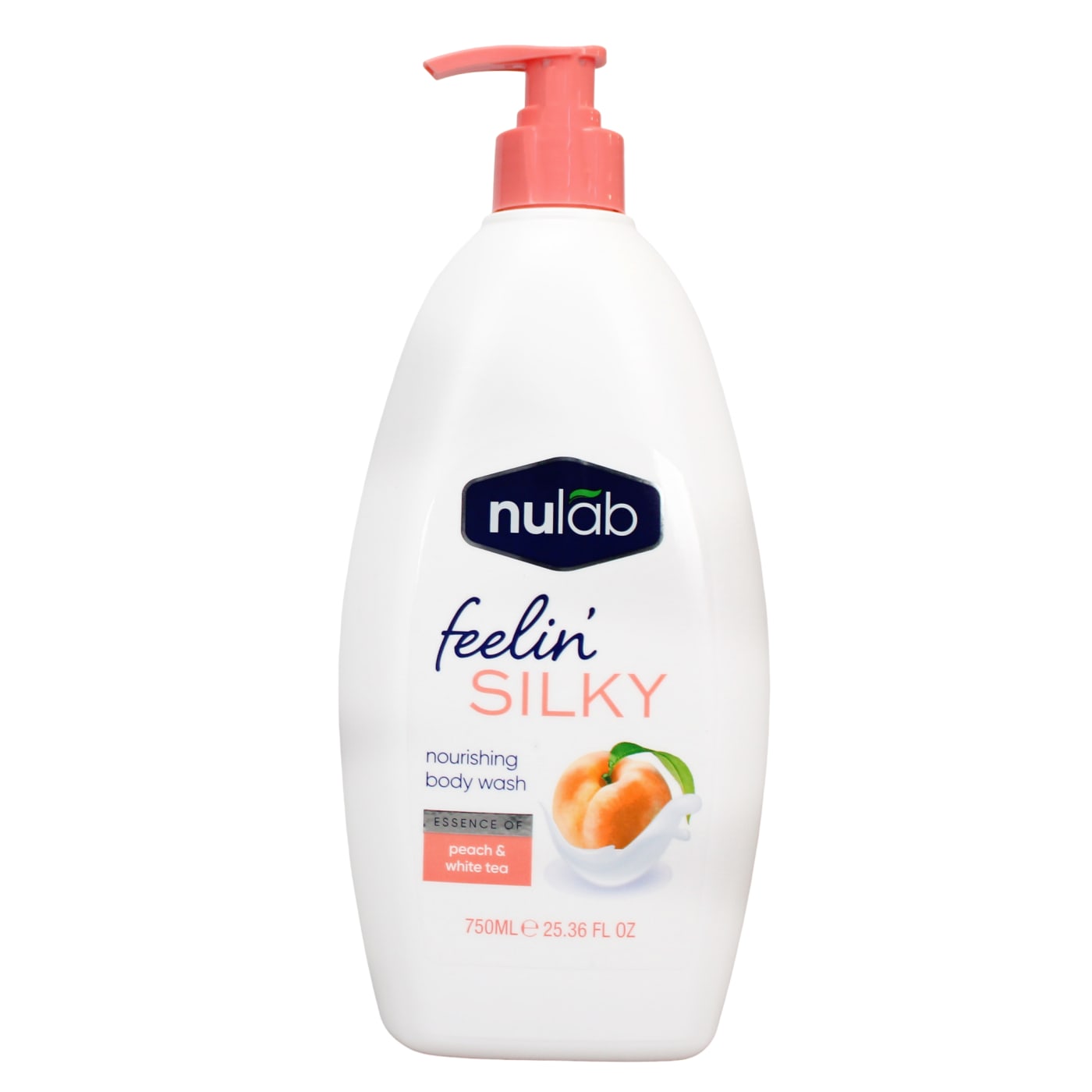 NULAB BODY WASH PEACH & WHITE TEA 750ML