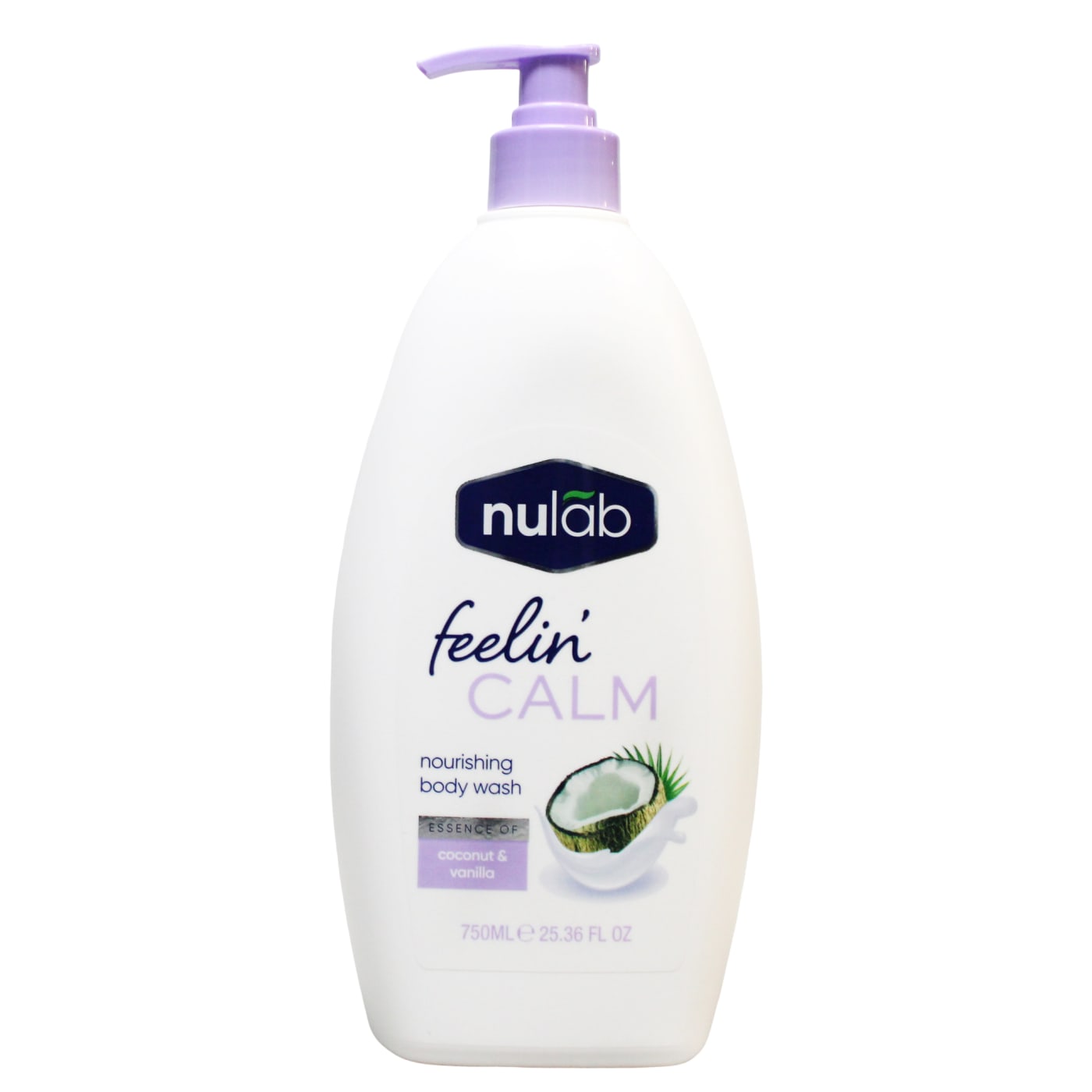 NULAB BODY WASH COCONUT & VANILLA 750ML