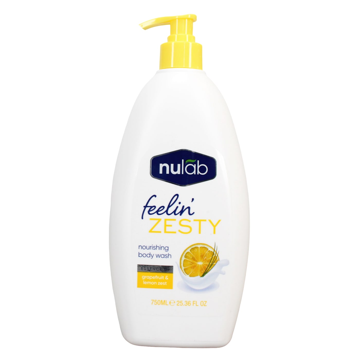 NULAB BODY WASH GRAPEFRUIT & LEMON ZEST 750ML